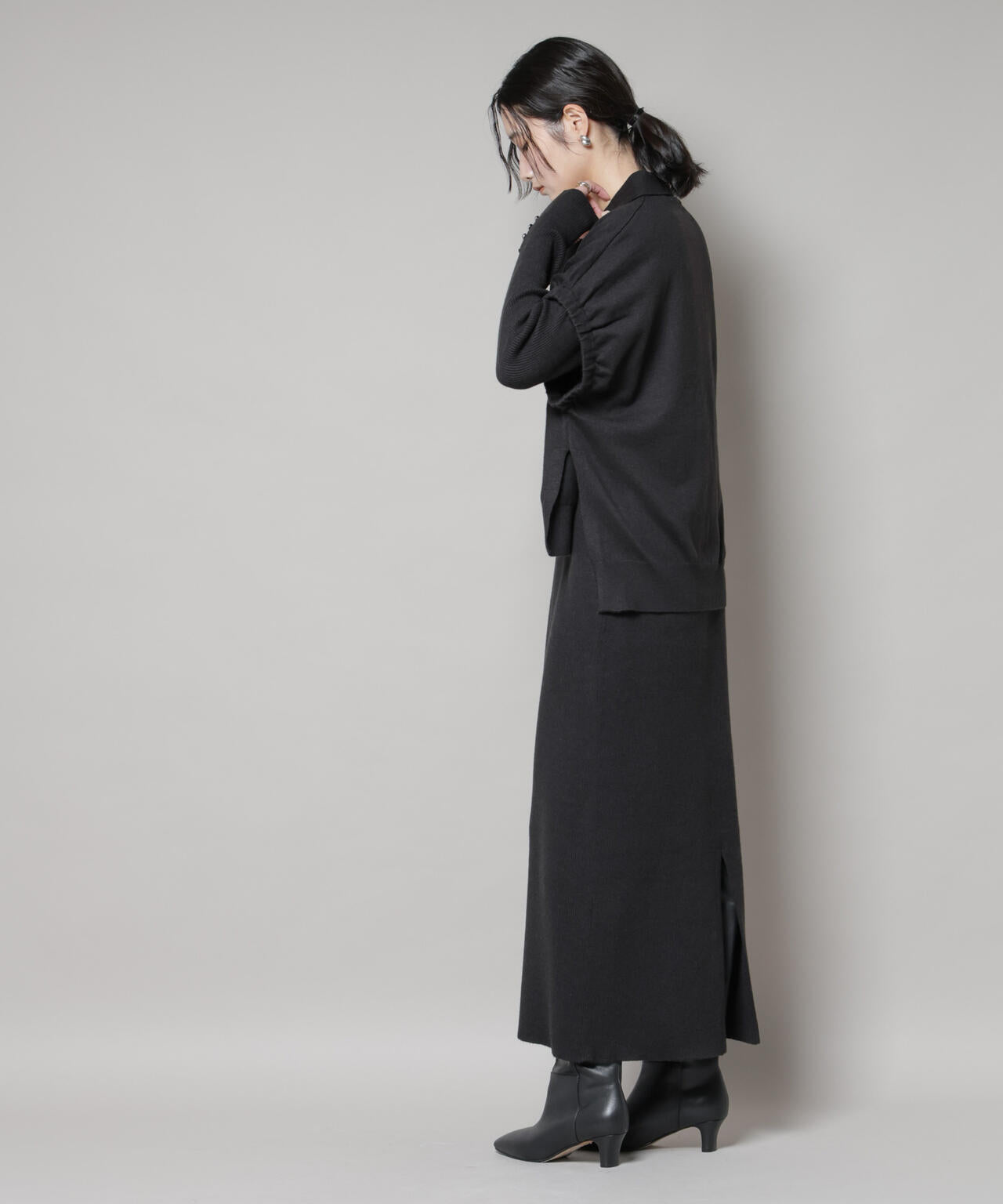 ナノユニバース（NANO universe）/ドロストベスト＋リブニットワンピースセット ドロストベスト＋リブニットワンピースセット | NANO universe（ナノ