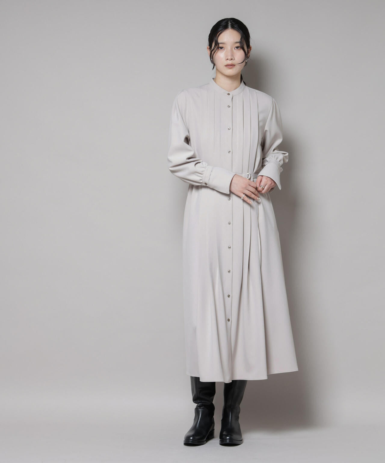 ダブルクロスベルト付きタックワンピース | NANO universe（ナノ