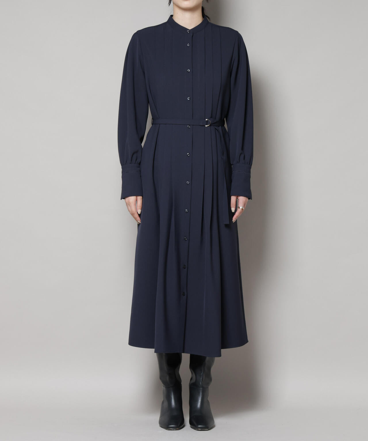ダブルクロスベルト付きタックワンピース | NANO universe（ナノ