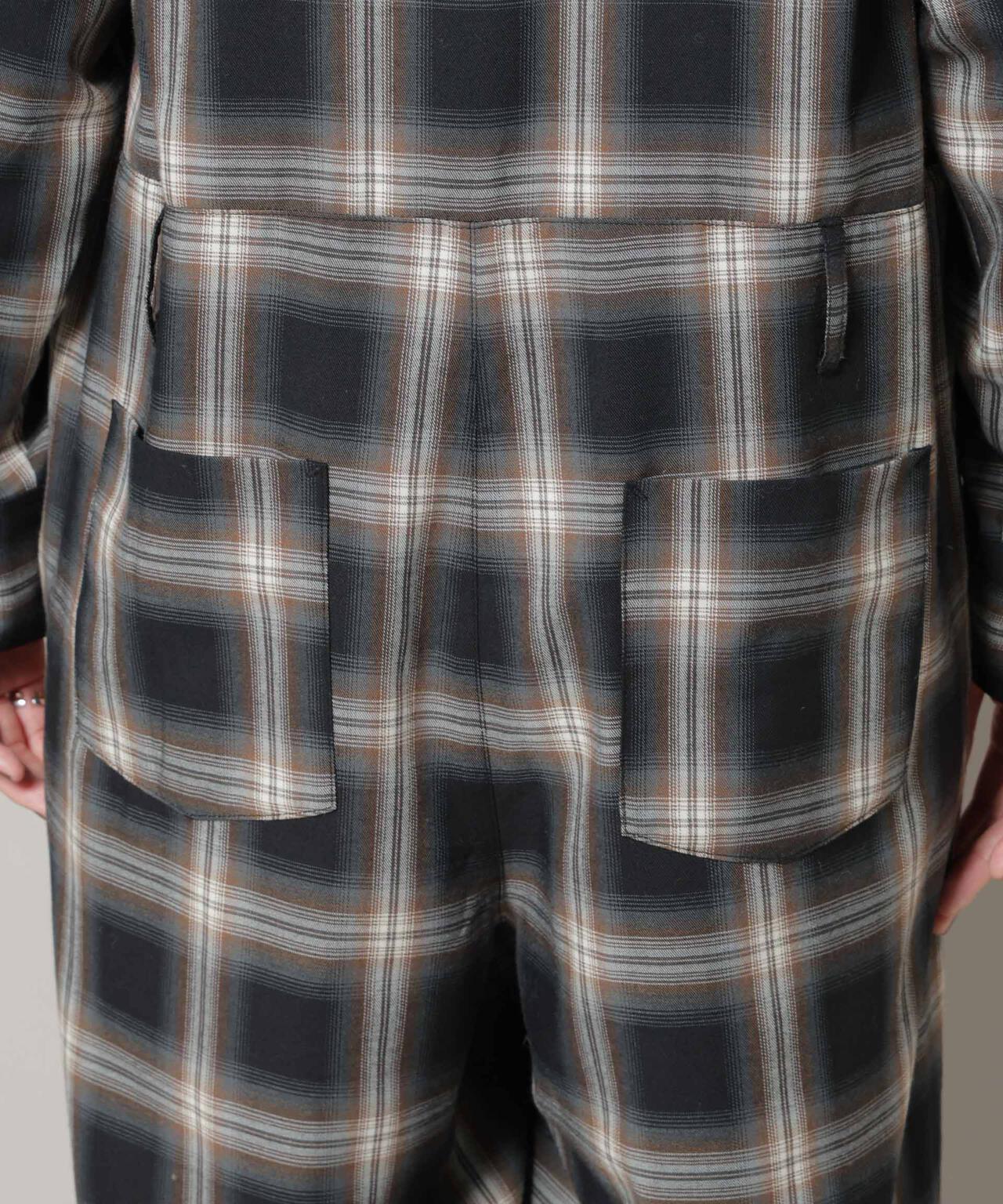 オンブレーチェックジャンプスーツ | NANO universe（ナノ・ユニバース