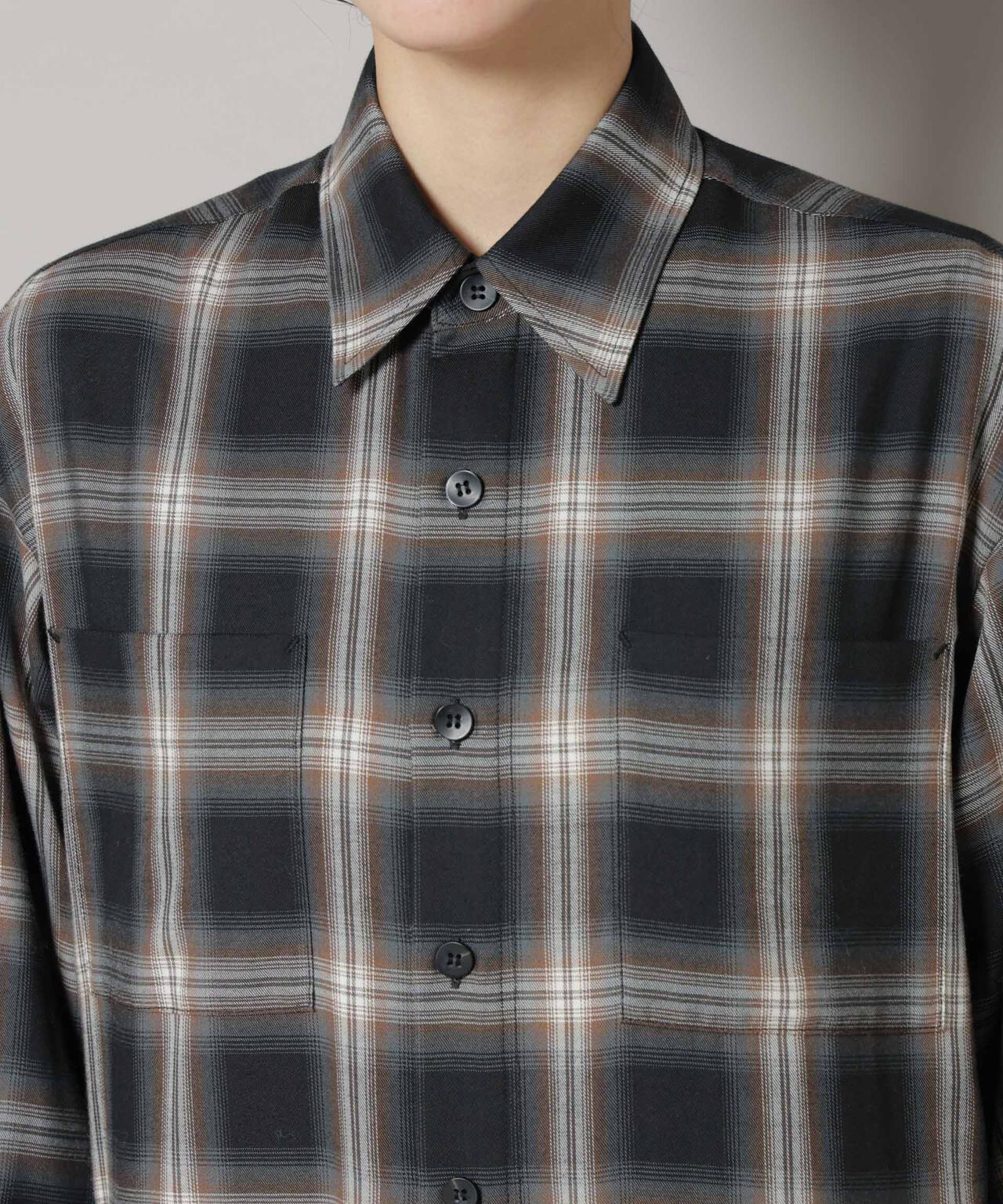 オンブレーチェックジャンプスーツ