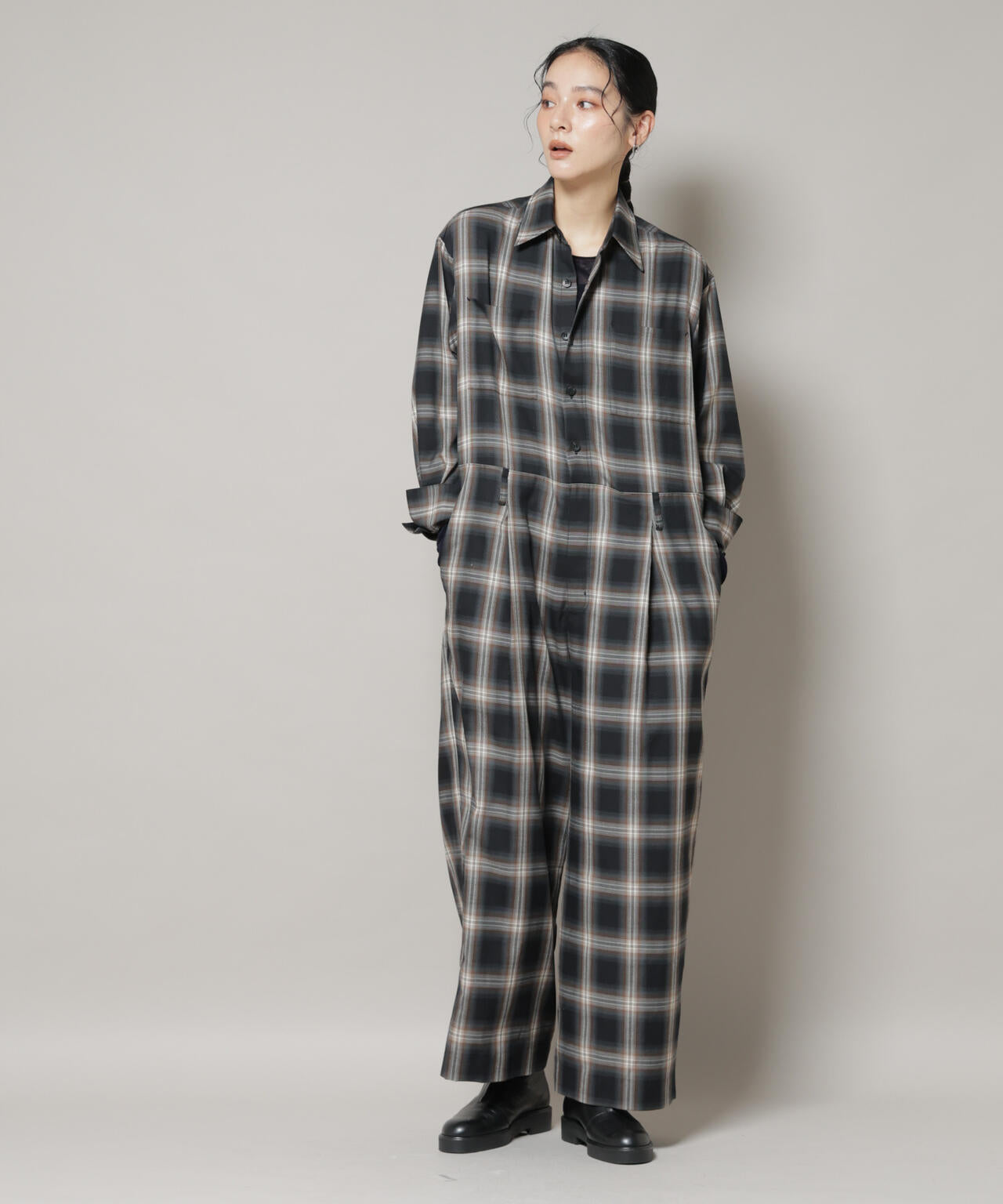 ナノユニバース（NANO universe）/オンブレーチェックジャンプスーツ オンブレーチェックジャンプスーツ | NANO universe（ナノ・ユニバース