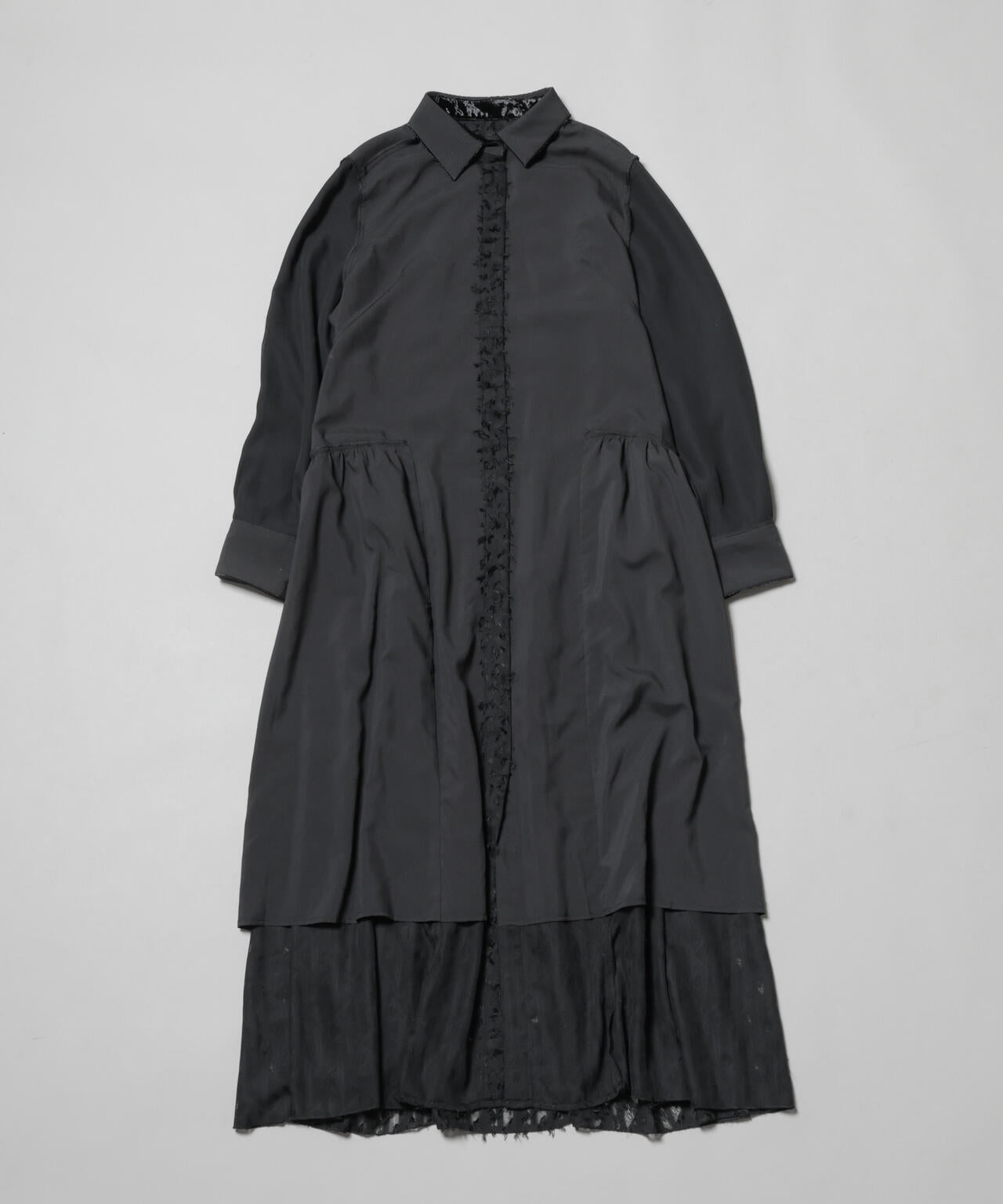 フリンジジャガードナローシャツワンピース | NANO universe（ナノ