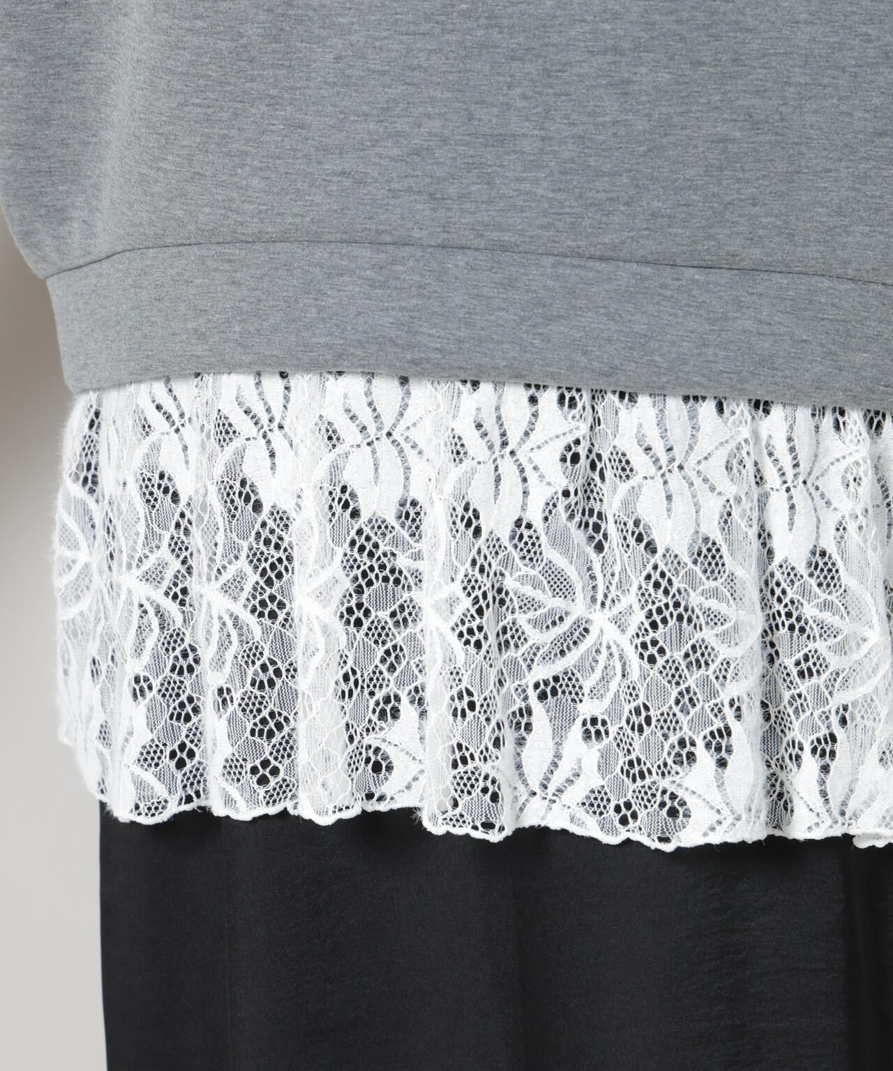 レースレイヤードセットワンピース