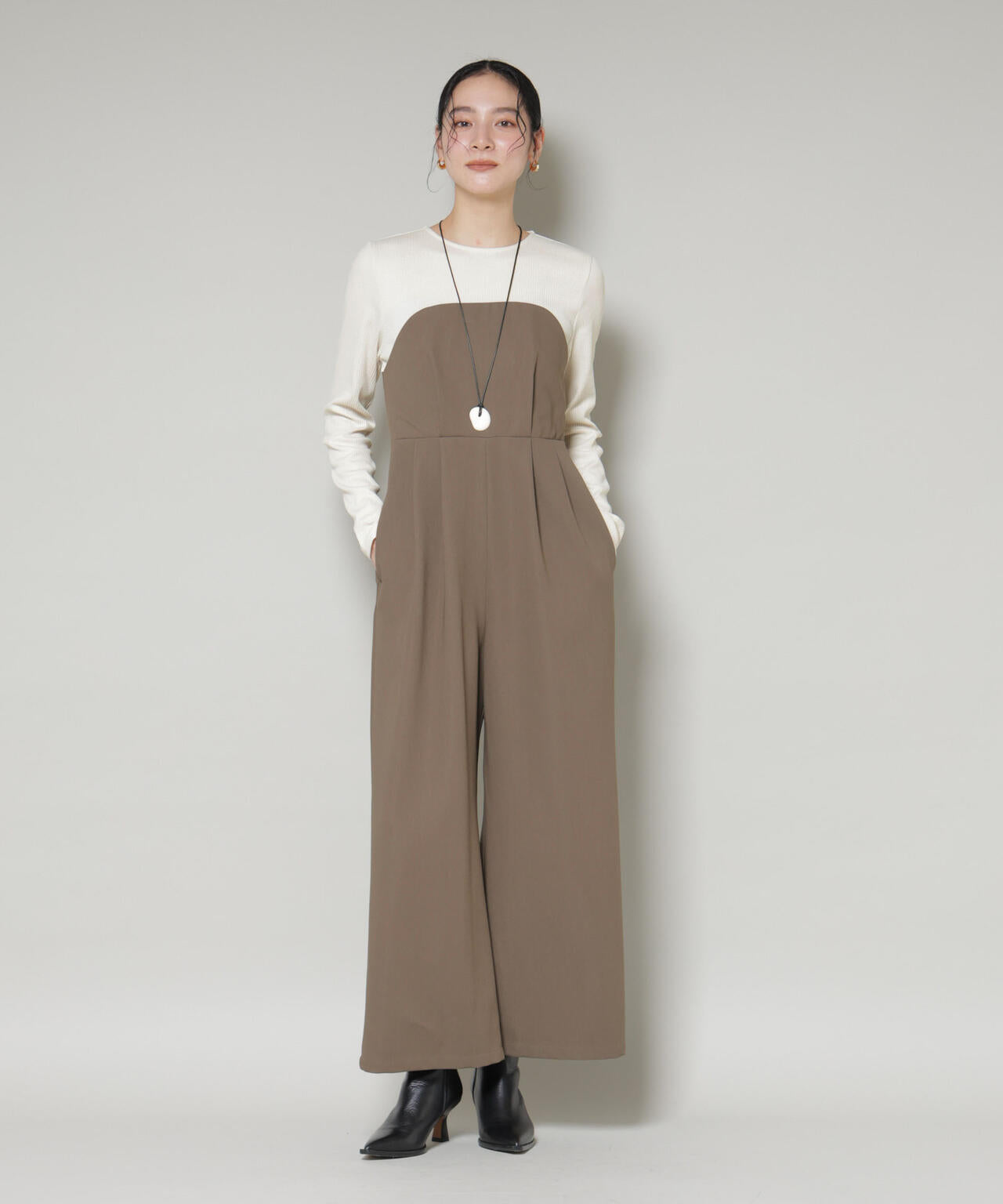 リブトップドッキングスーチングオールインワン