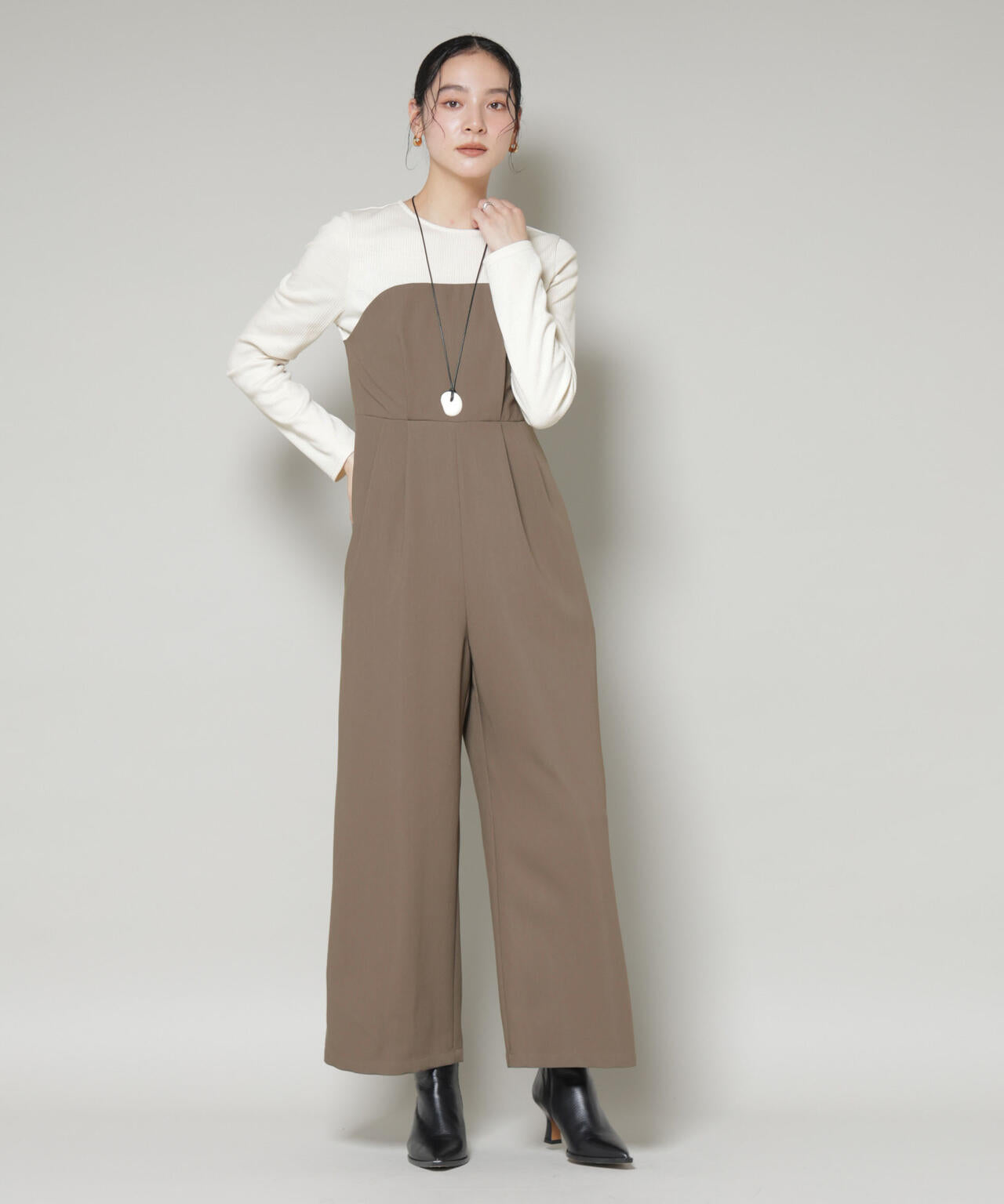 リブトップドッキングスーチングオールインワン