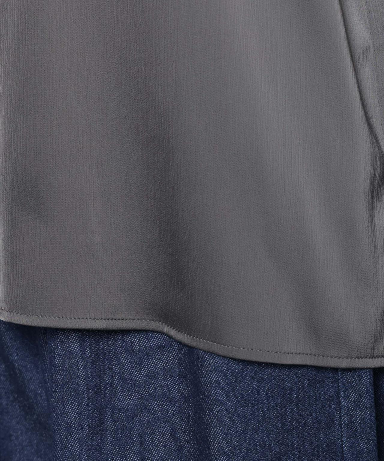 サテンオープンカラーシャツ(セットアップ可) | NANO universe（ナノ