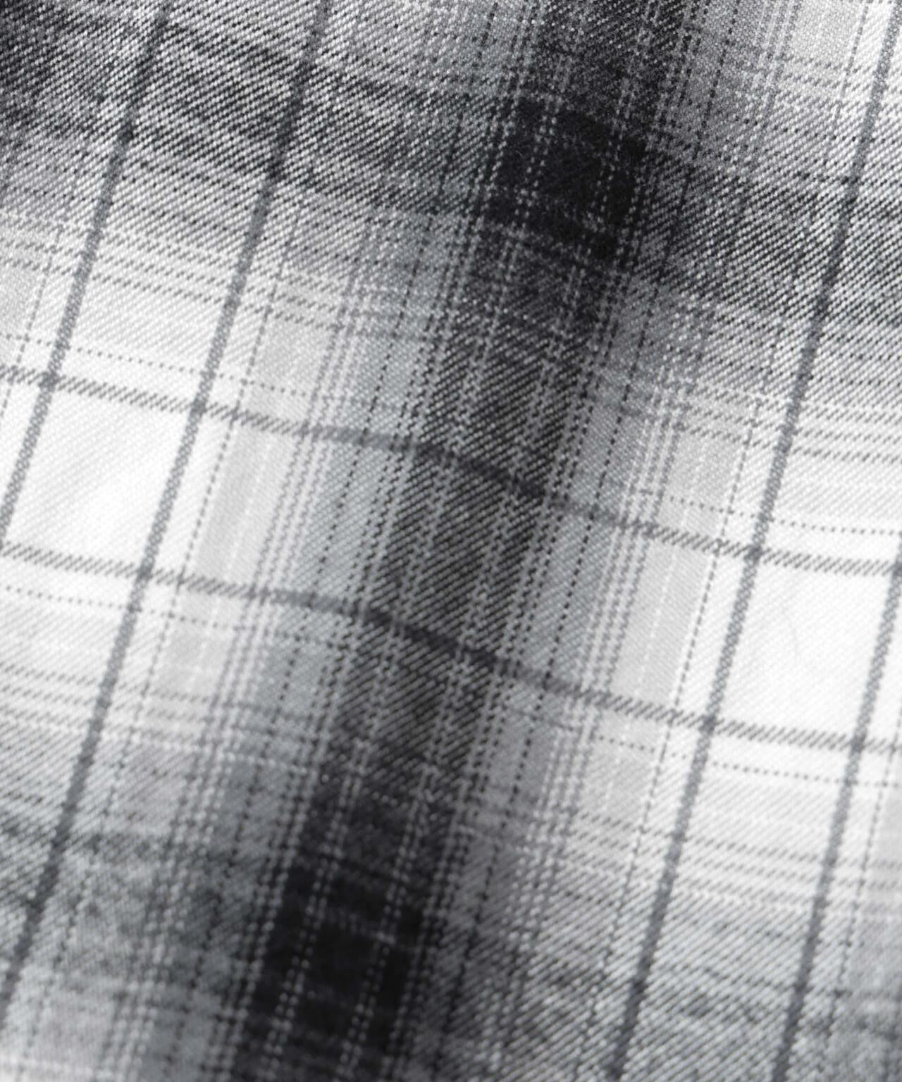 オンブレチェックオーバーネルシャツ