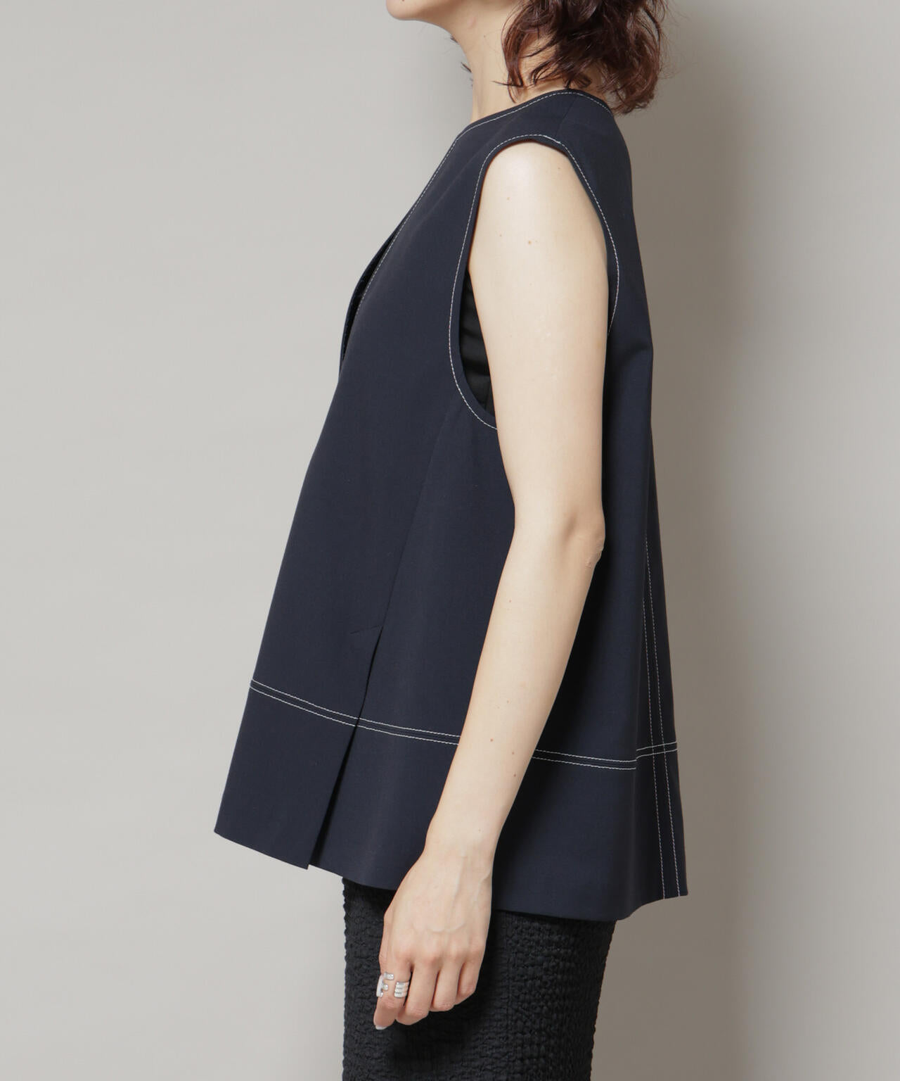 ドライウェザーストレッチバイカラーステッチベスト(セットアップ可)