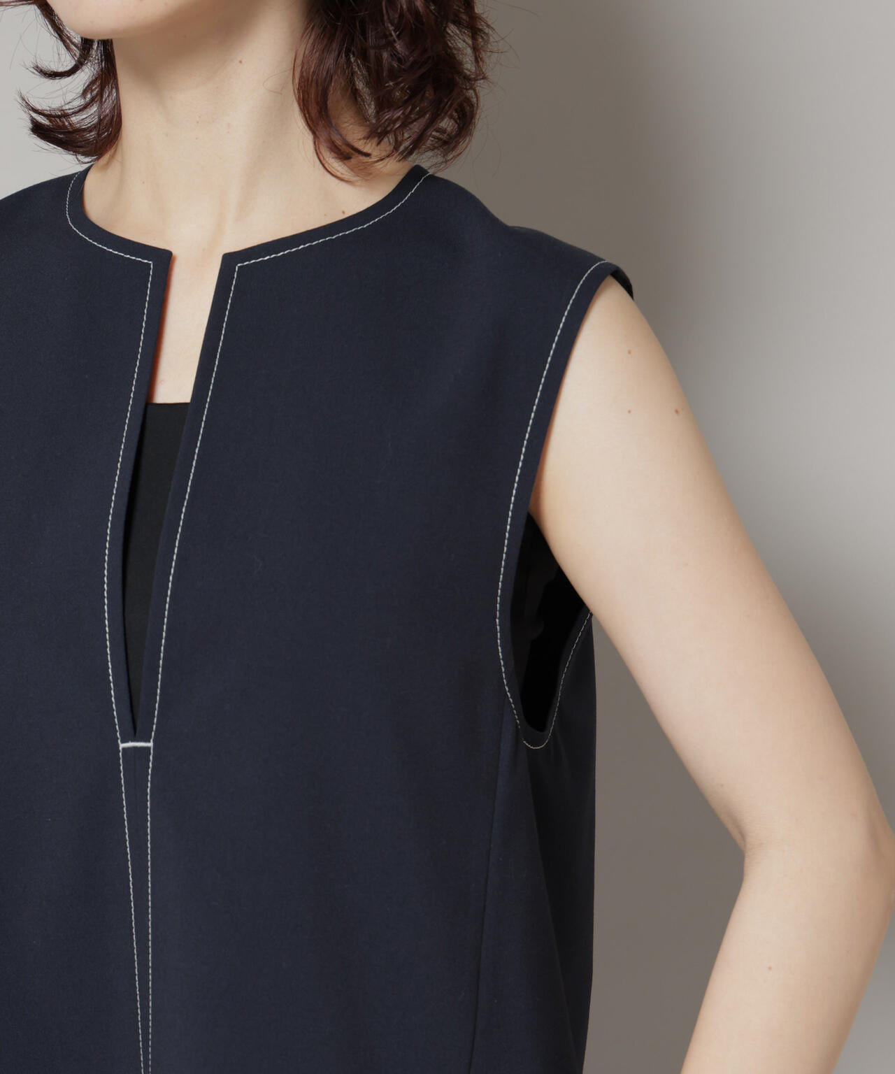 ドライウェザーストレッチバイカラーステッチベスト(セットアップ可)