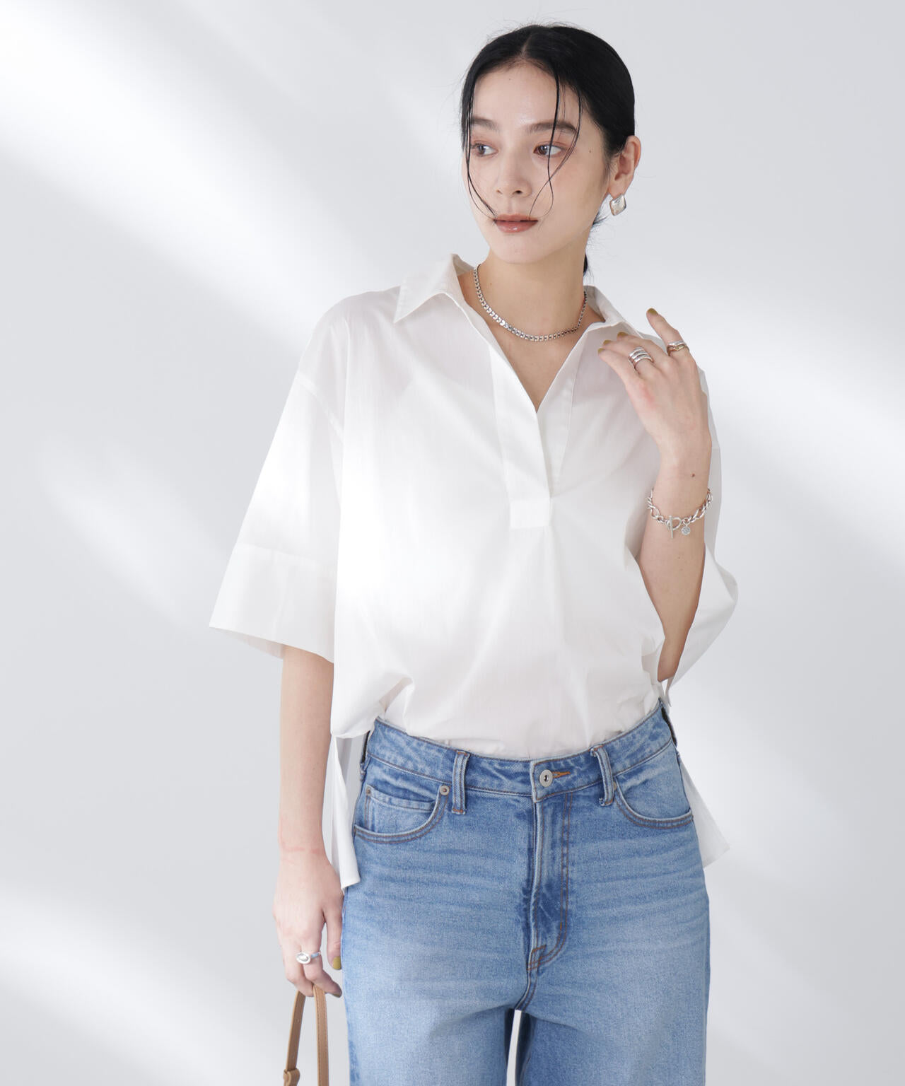 ワイドスリーブスキッパーシャツ | NANO universe（ナノ・ユニバース