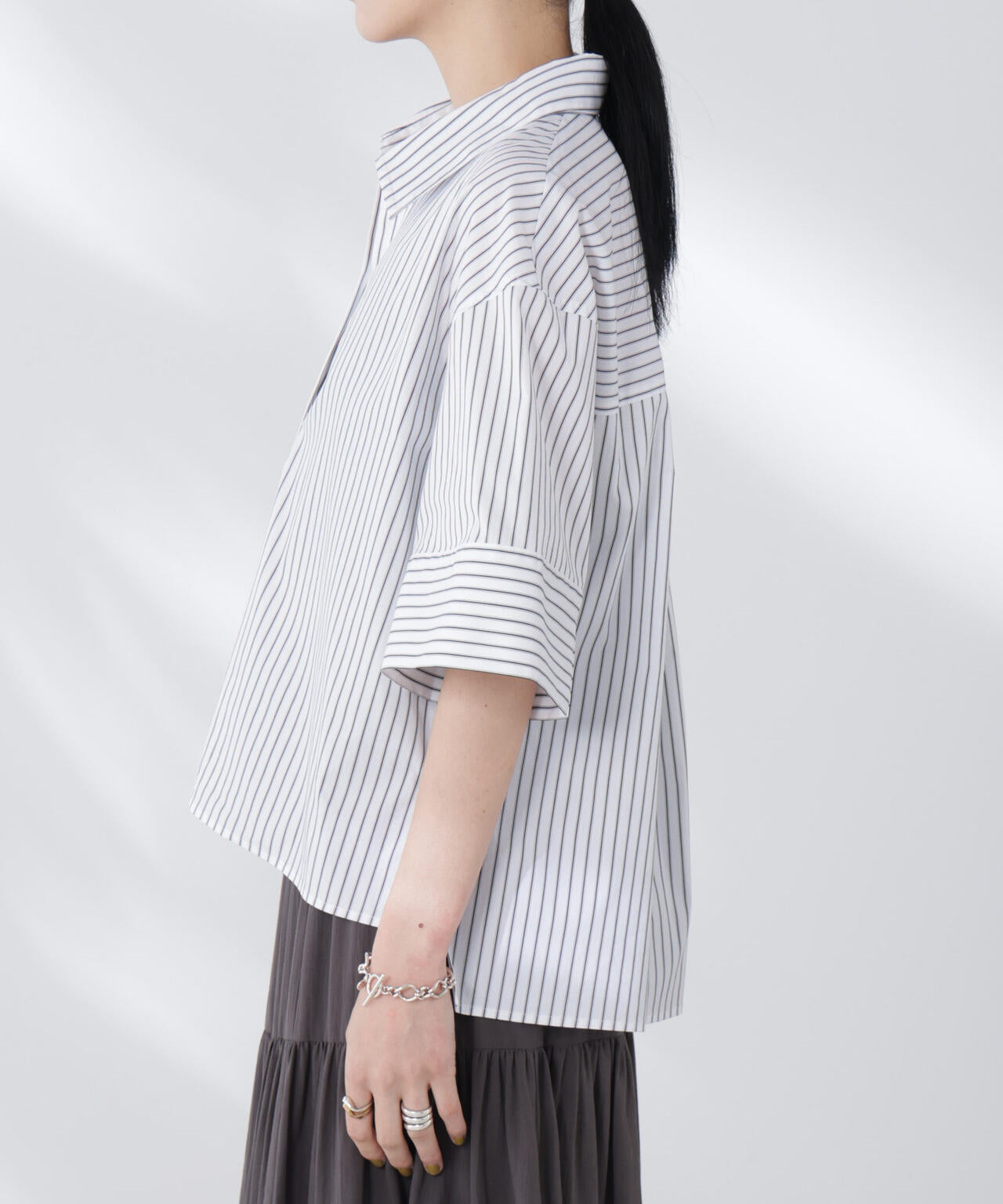 ワイドスリーブスキッパーシャツ