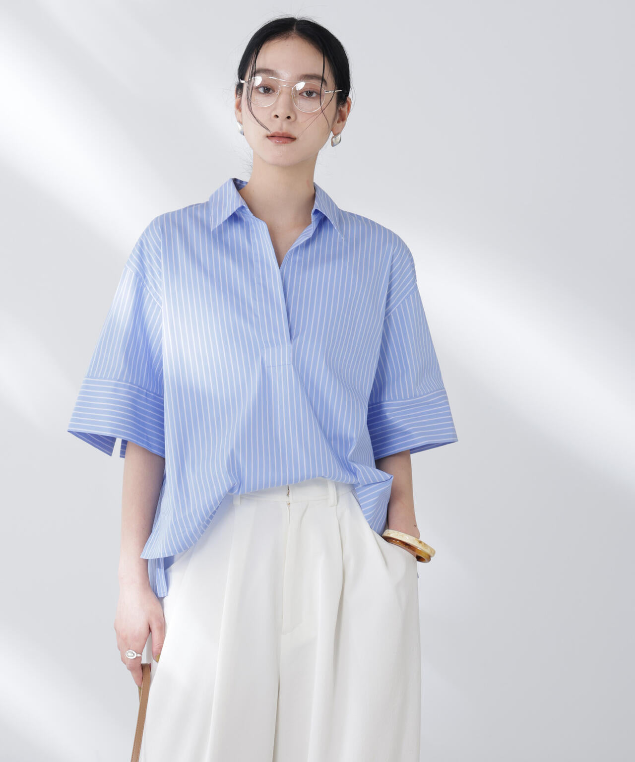 ワイドスリーブスキッパーシャツ