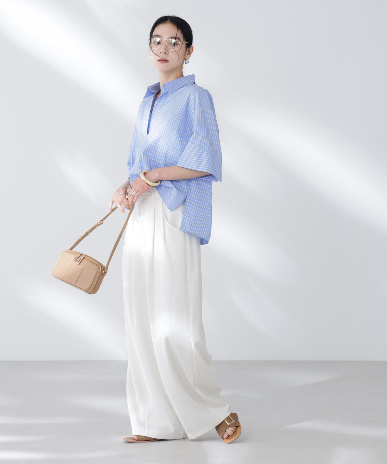 ワイドスリーブスキッパーシャツ | NANO universe（ナノ・ユニバース