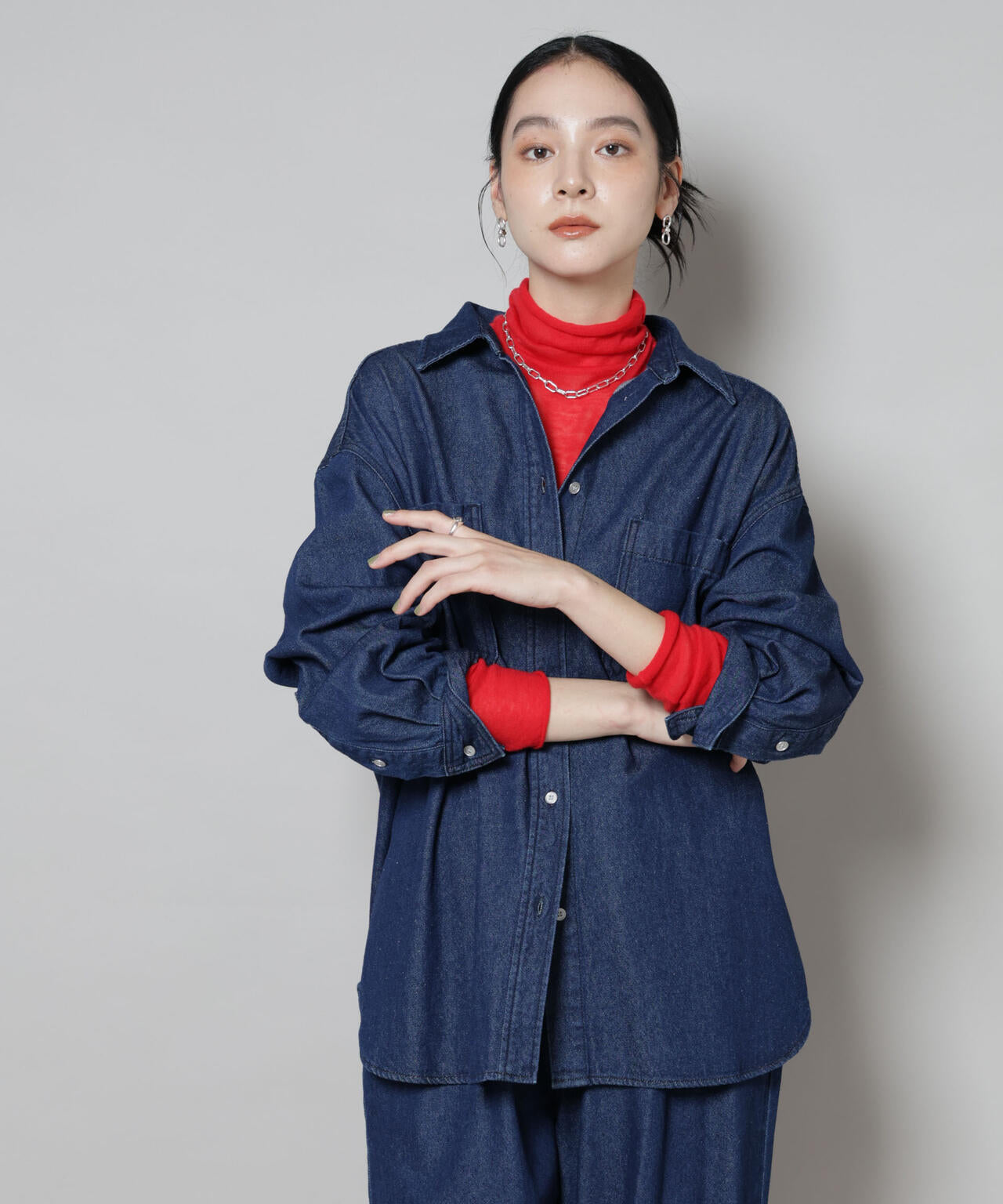 スイビウールタートルネックニットプルオーバー