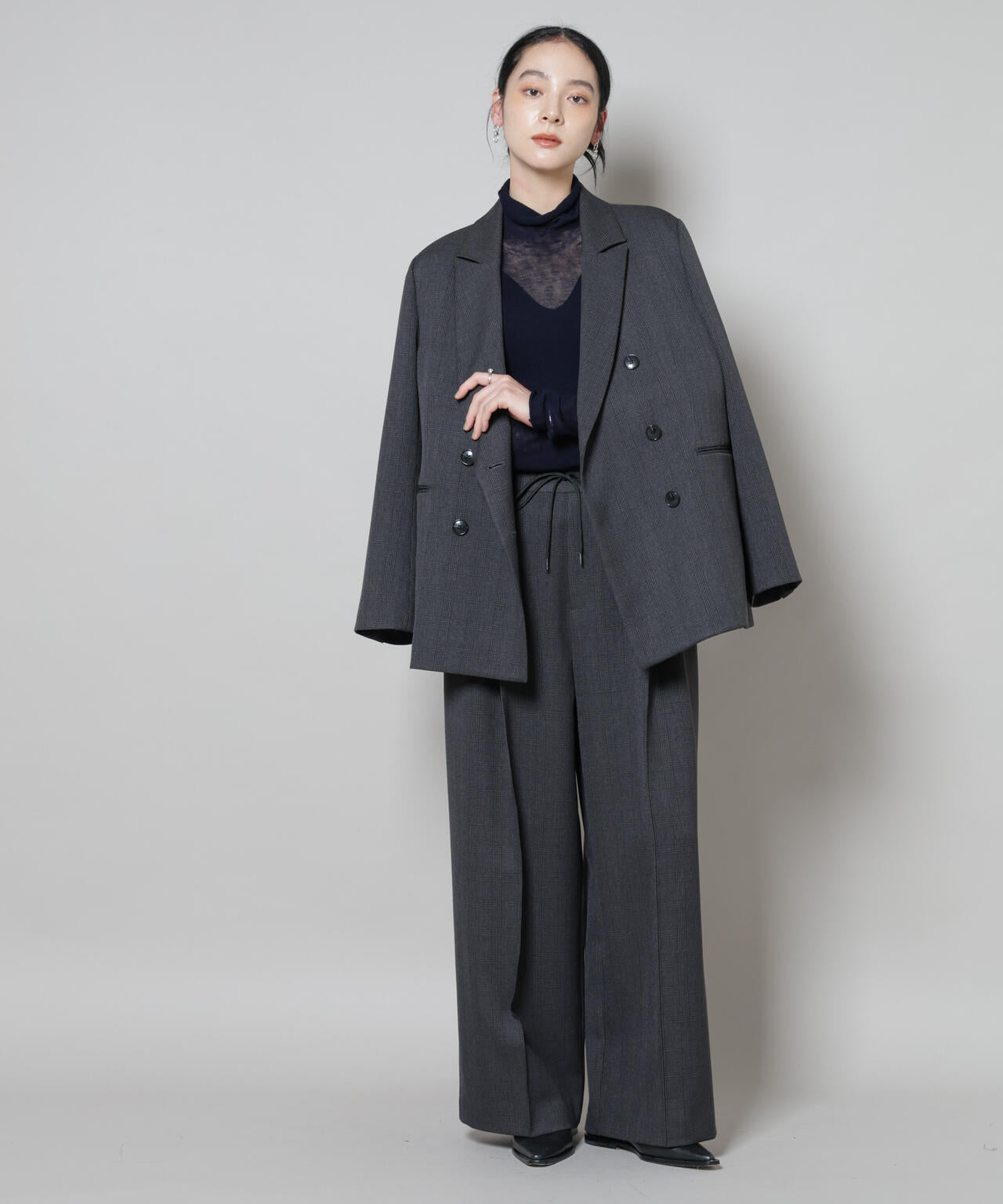 スイビウールタートルネックニットプルオーバー