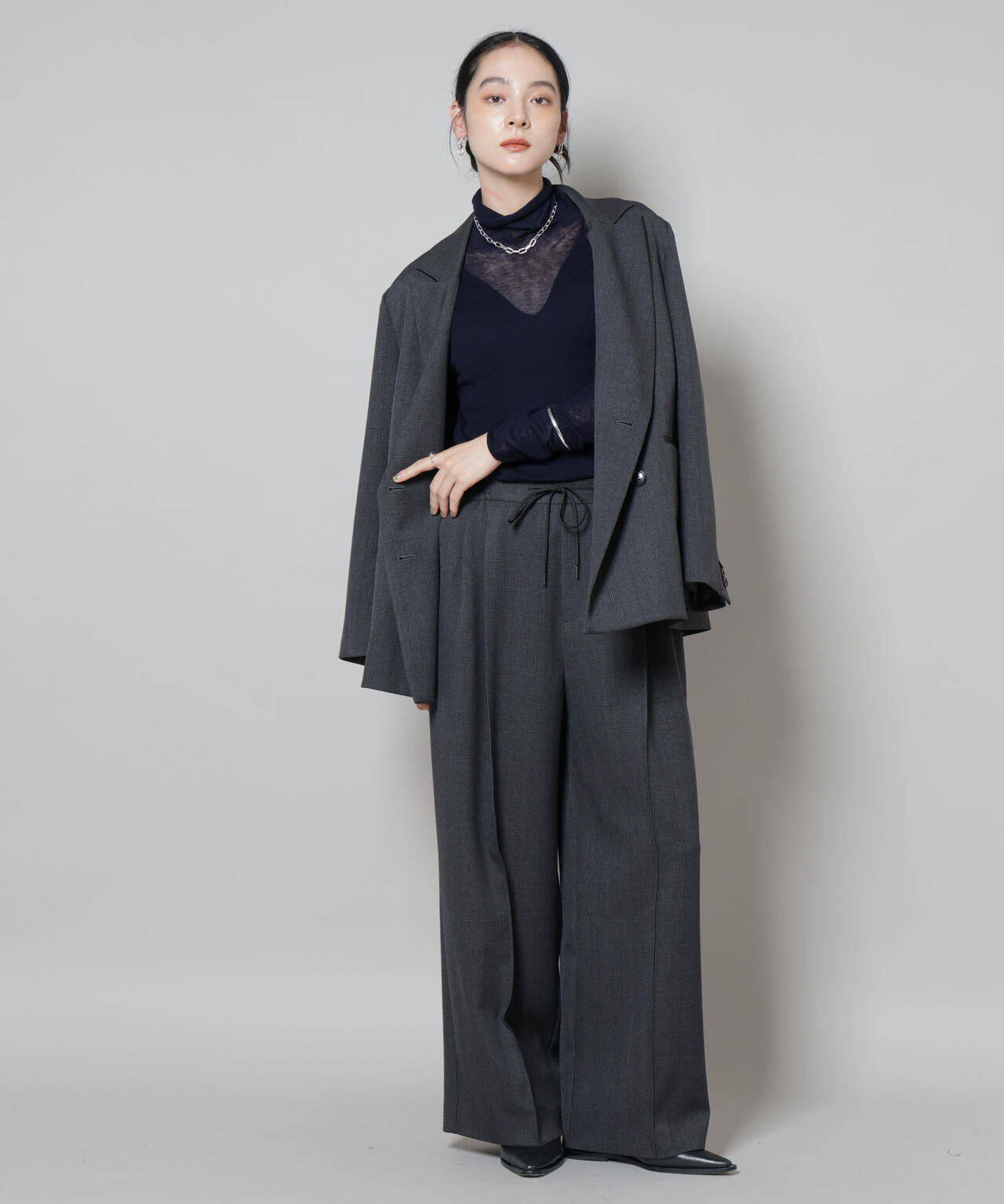 スイビウールタートルネックニットプルオーバー