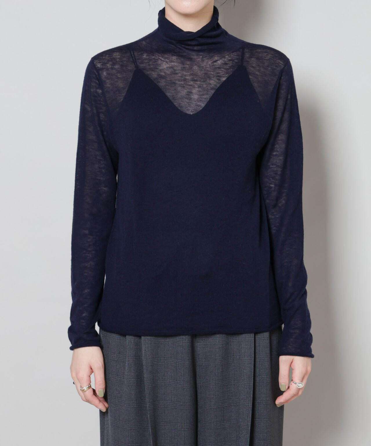 スイビウールタートルネックニットプルオーバー