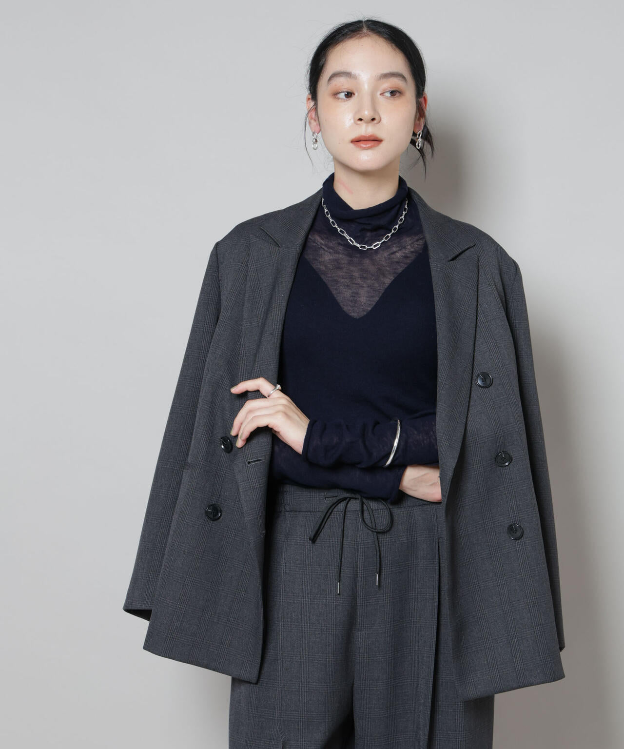 スイビウールタートルネックニットプルオーバー