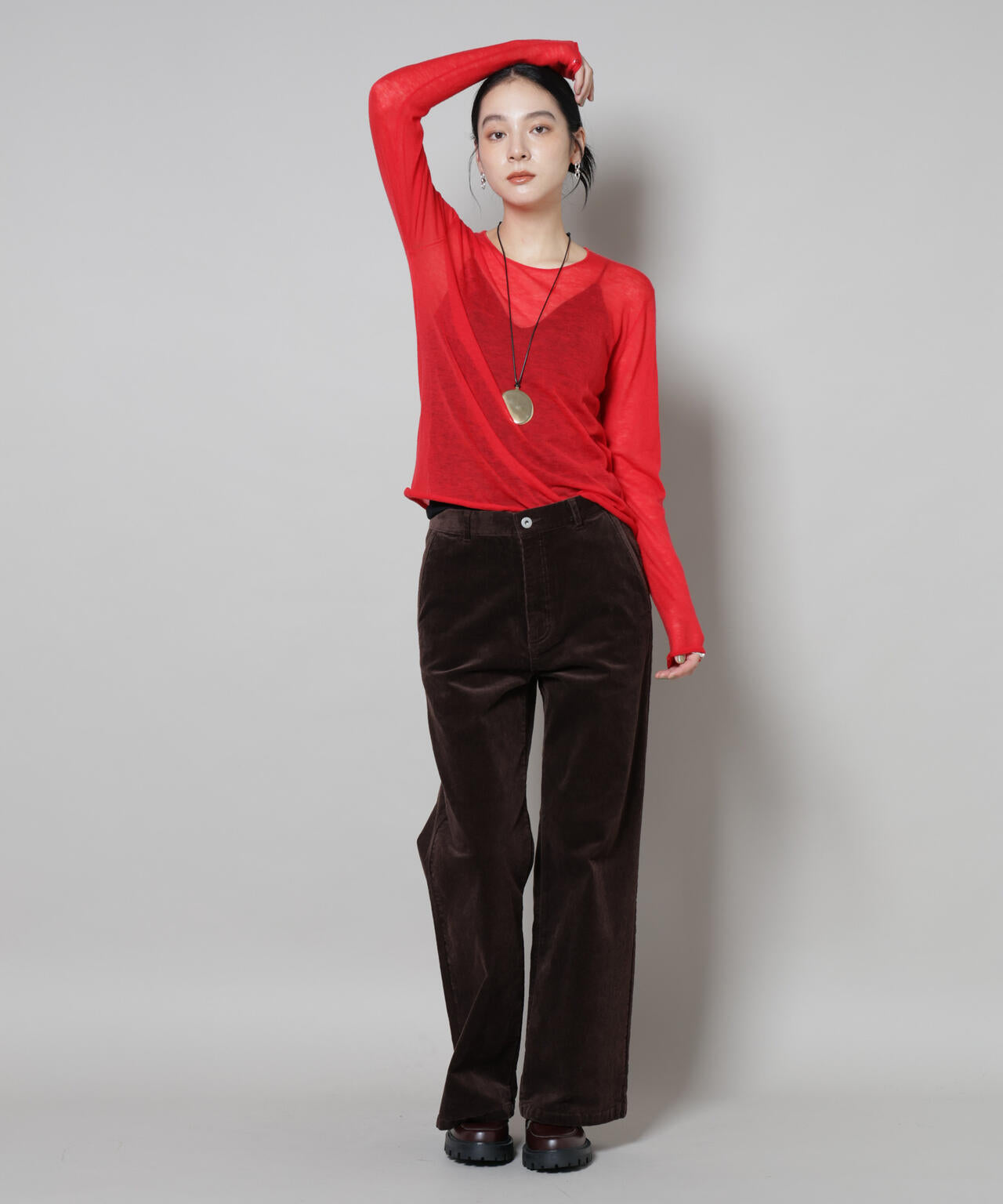 スイビウールクルーネックニットプルオーバー