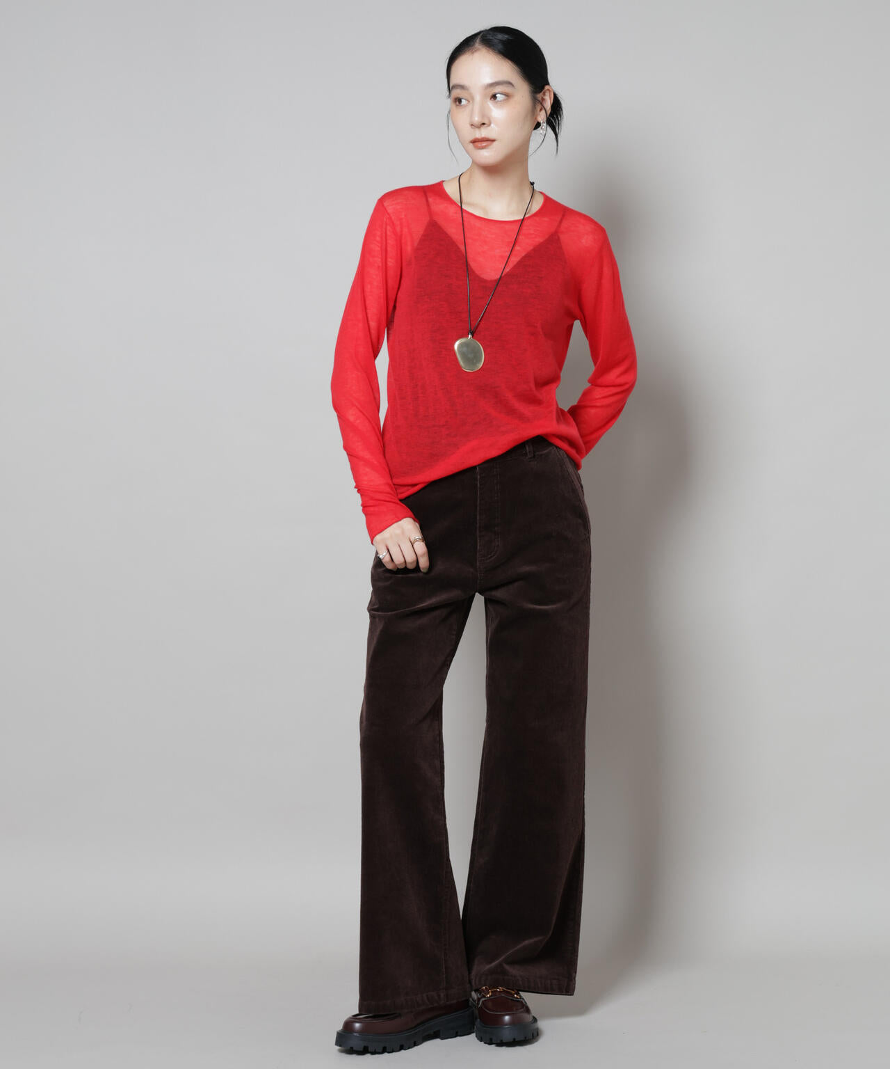 スイビウールクルーネックニットプルオーバー