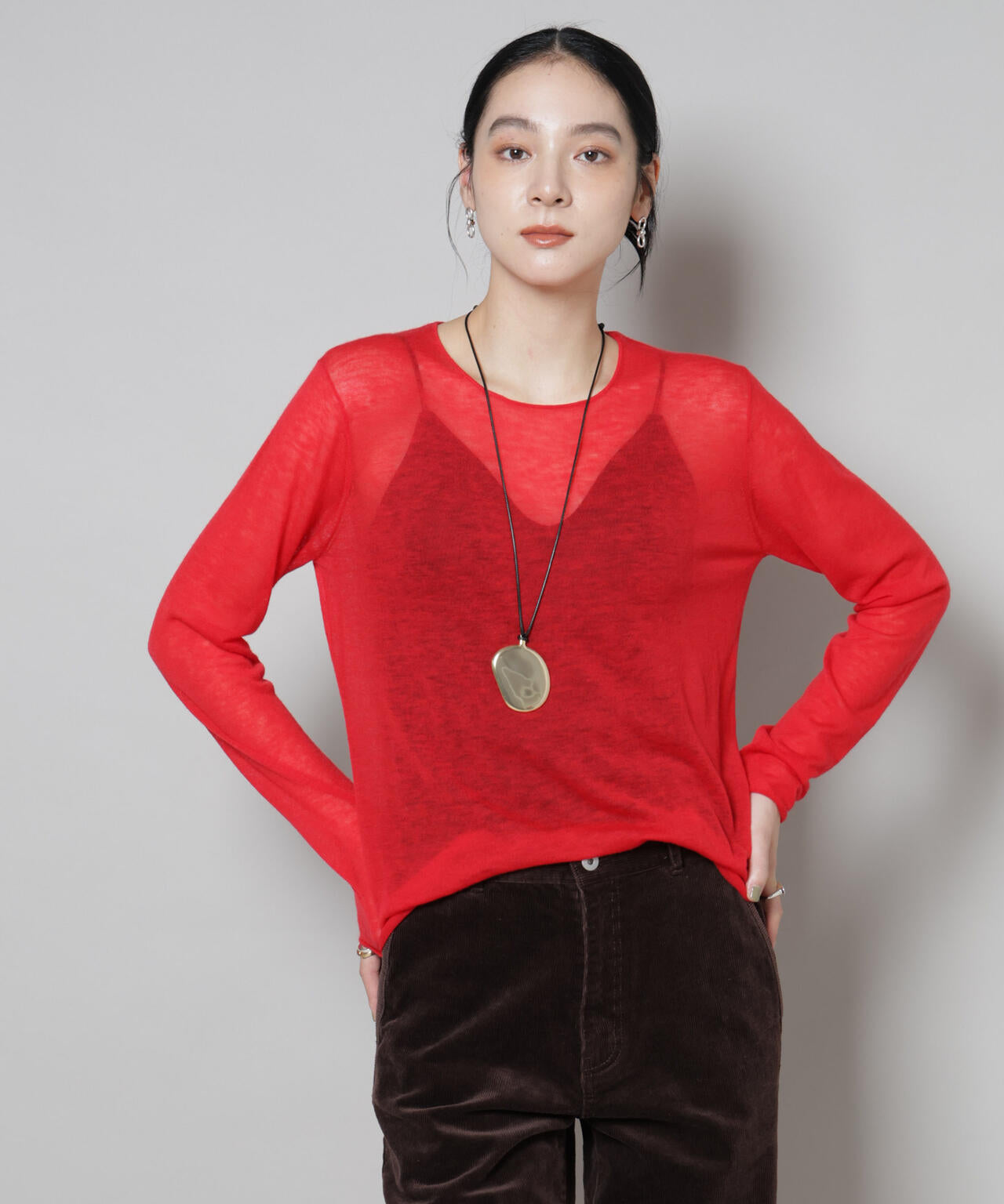 スイビウールクルーネックニットプルオーバー