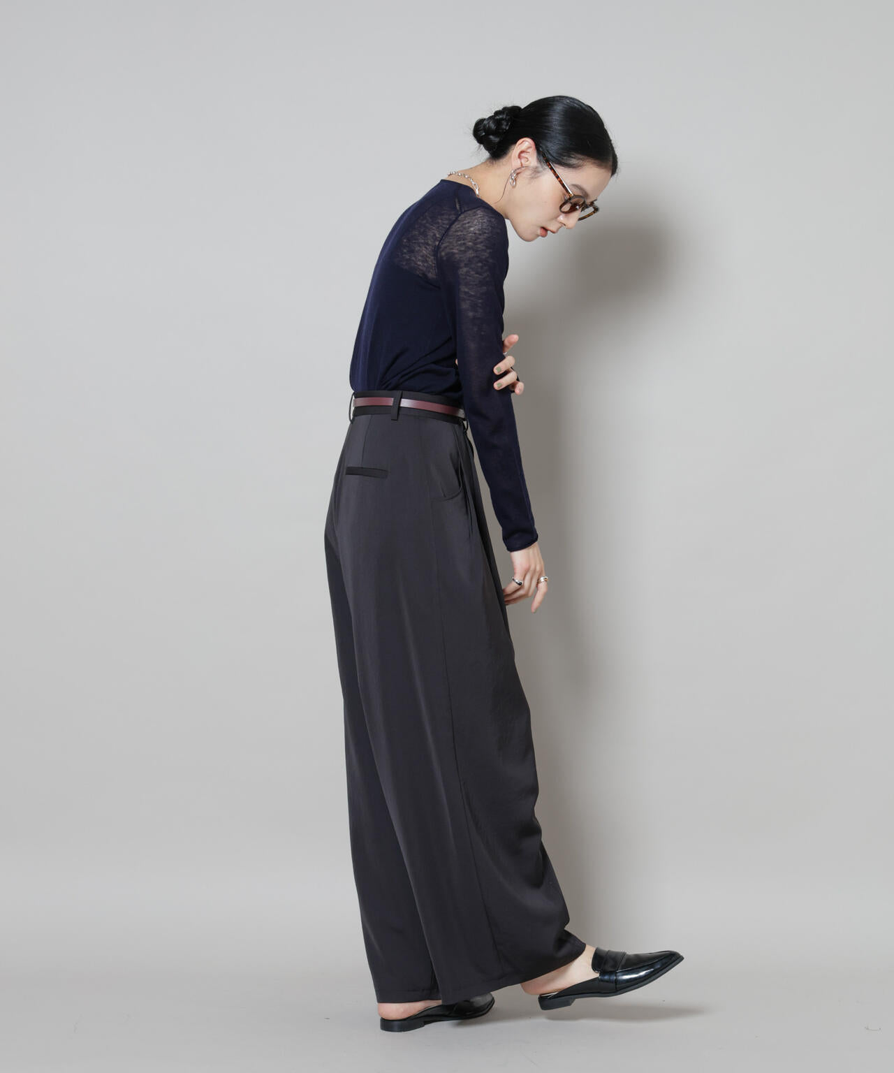 スイビウールクルーネックニットプルオーバー