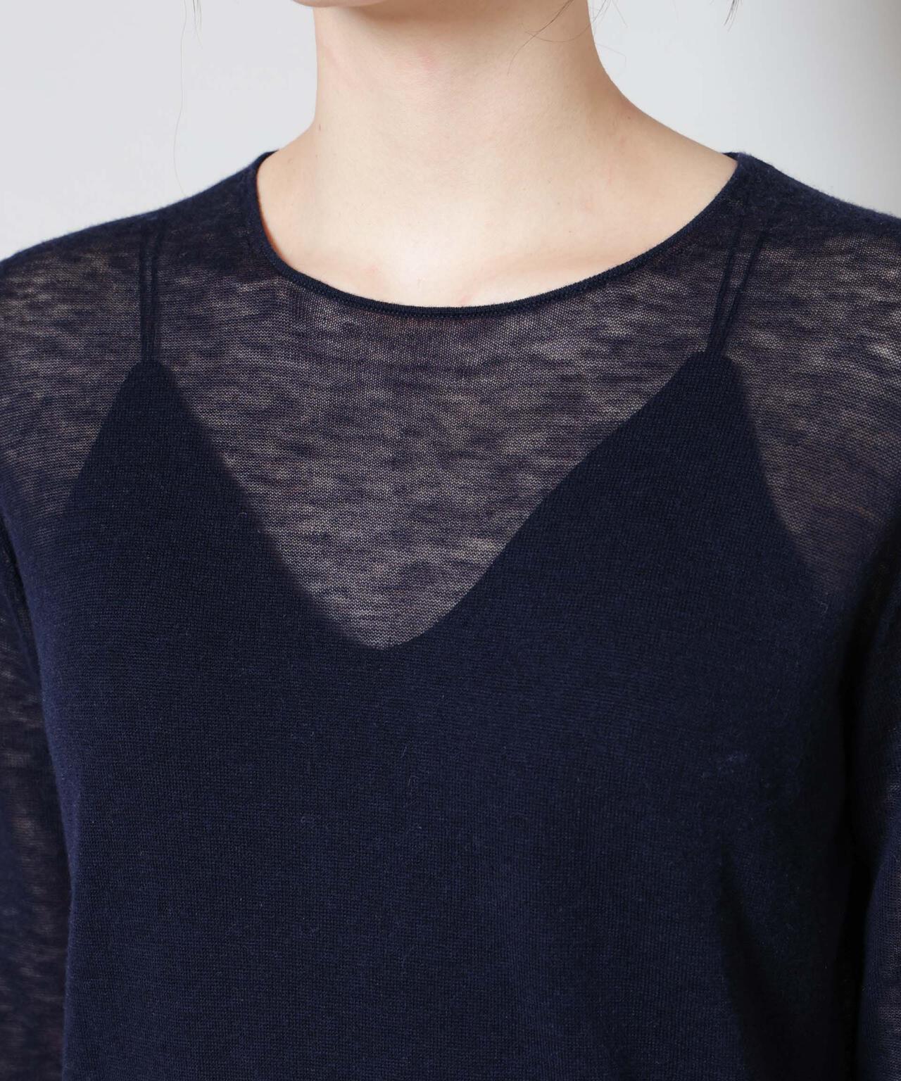 スイビウールクルーネックニットプルオーバー