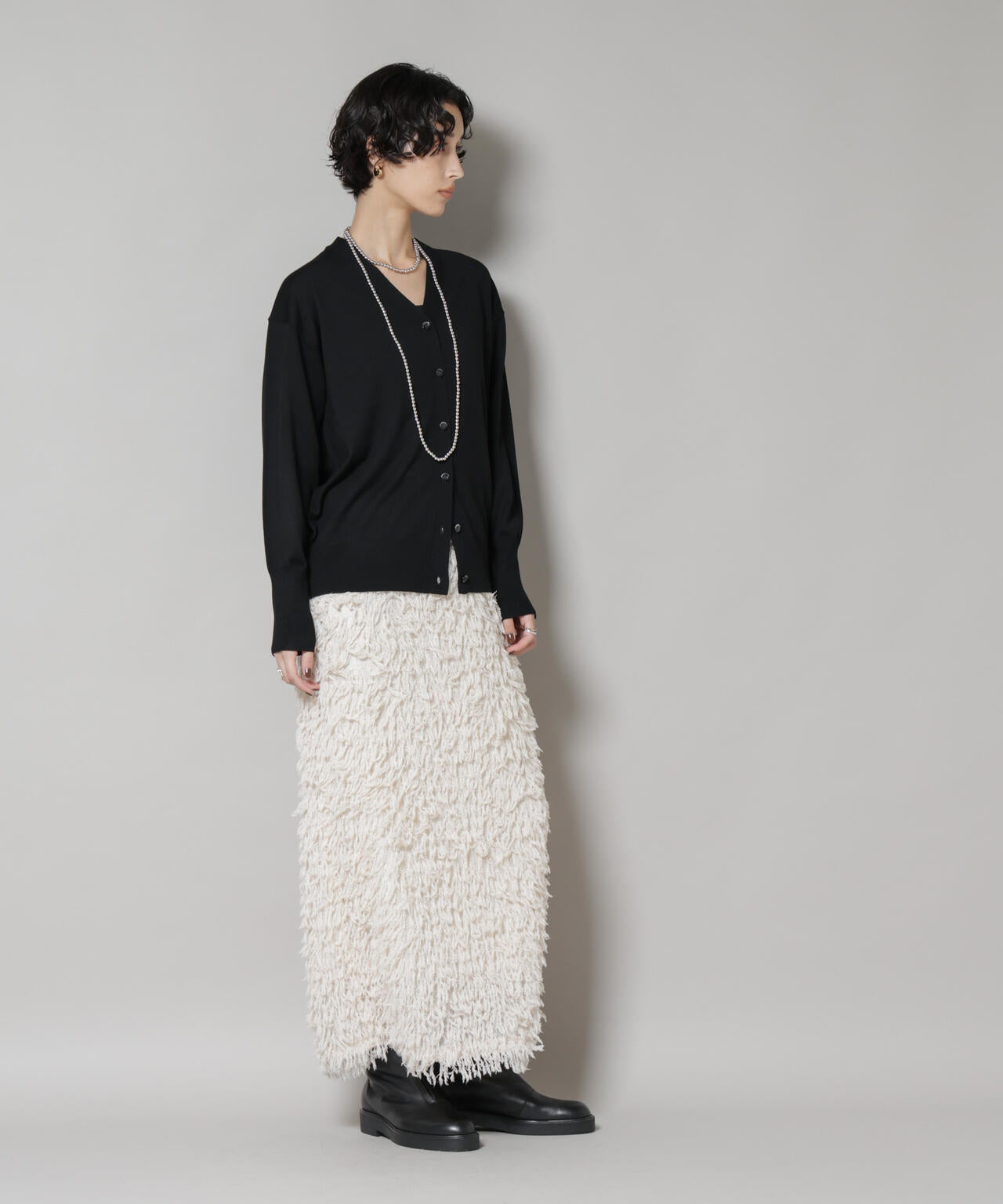 毛玉レスニット2wayカシュクールカーディガン | NANO universe（ナノ