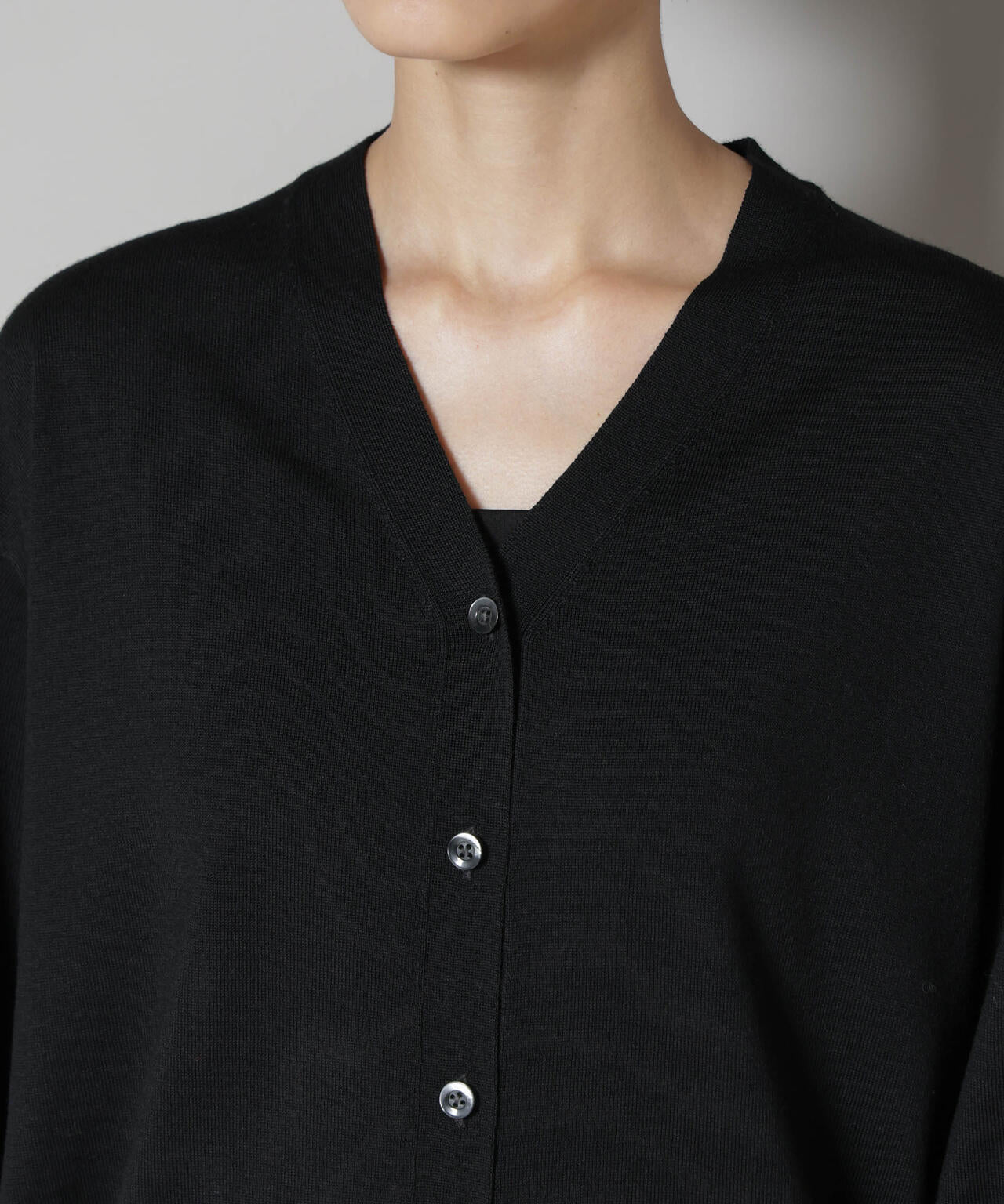 毛玉レスニット2wayカシュクールカーディガン