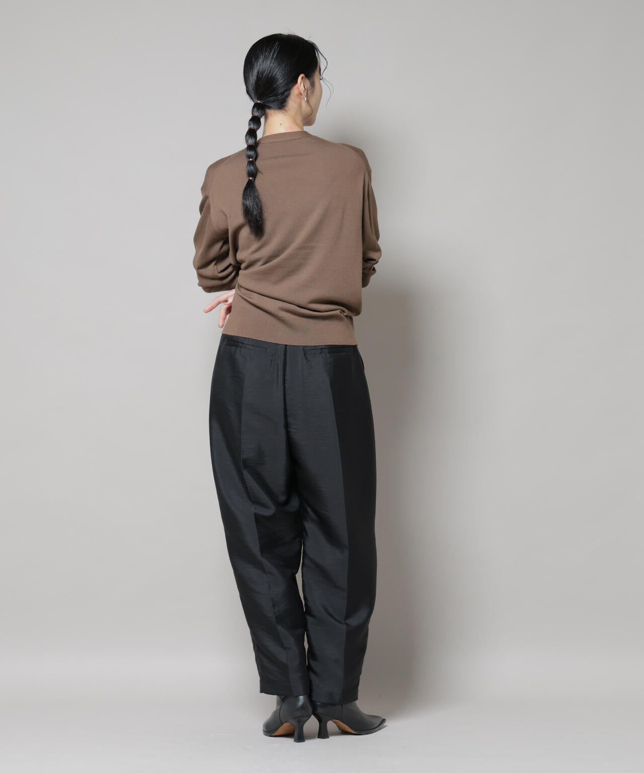 毛玉レスニット2wayカシュクールカーディガン