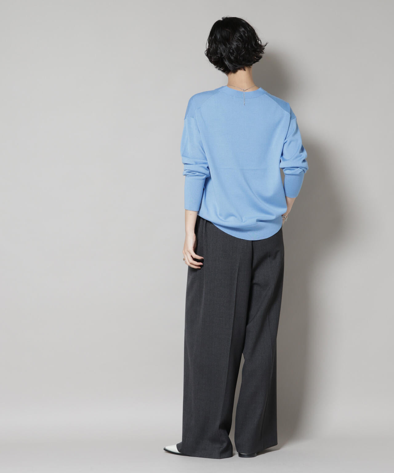 毛玉レスニット2wayカシュクールカーディガン