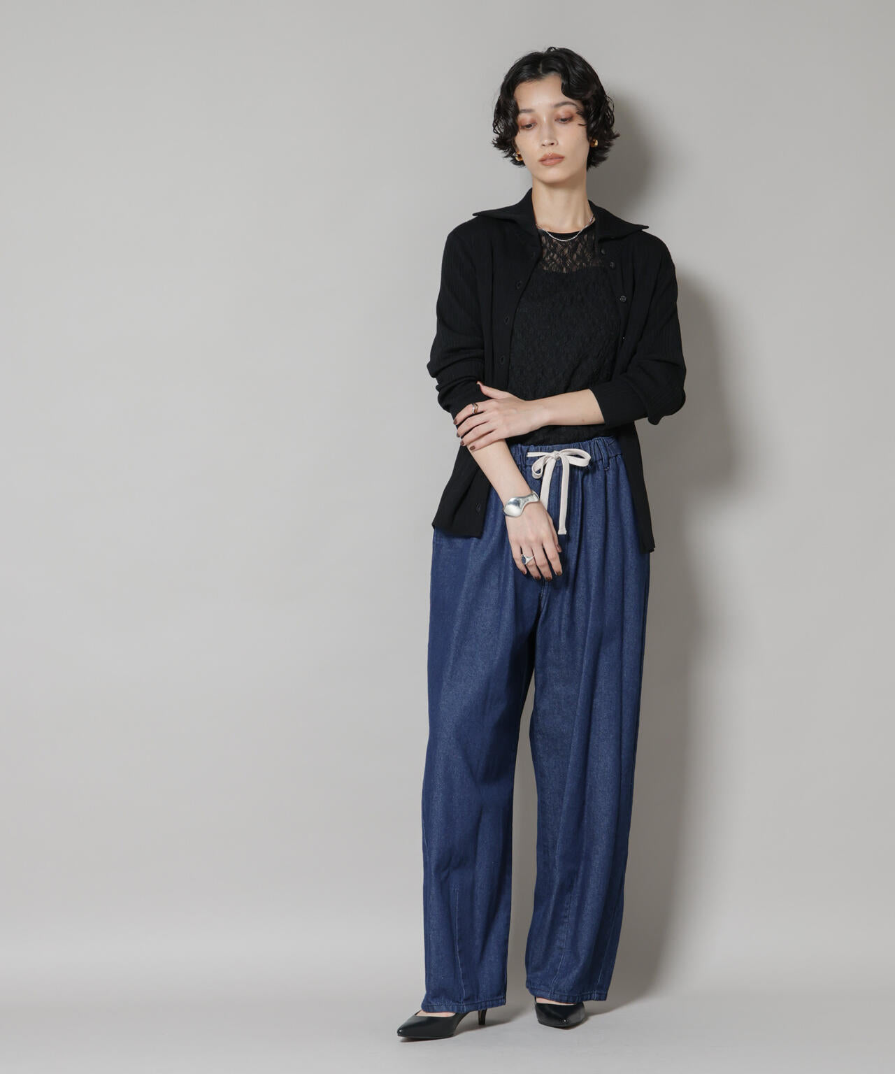 毛玉レスニット3wayリブタートルトップス | NANO universe（ナノ