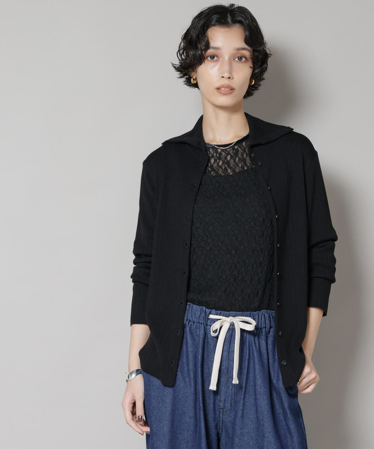 毛玉レスニット3wayリブタートルトップス | NANO universe（ナノ