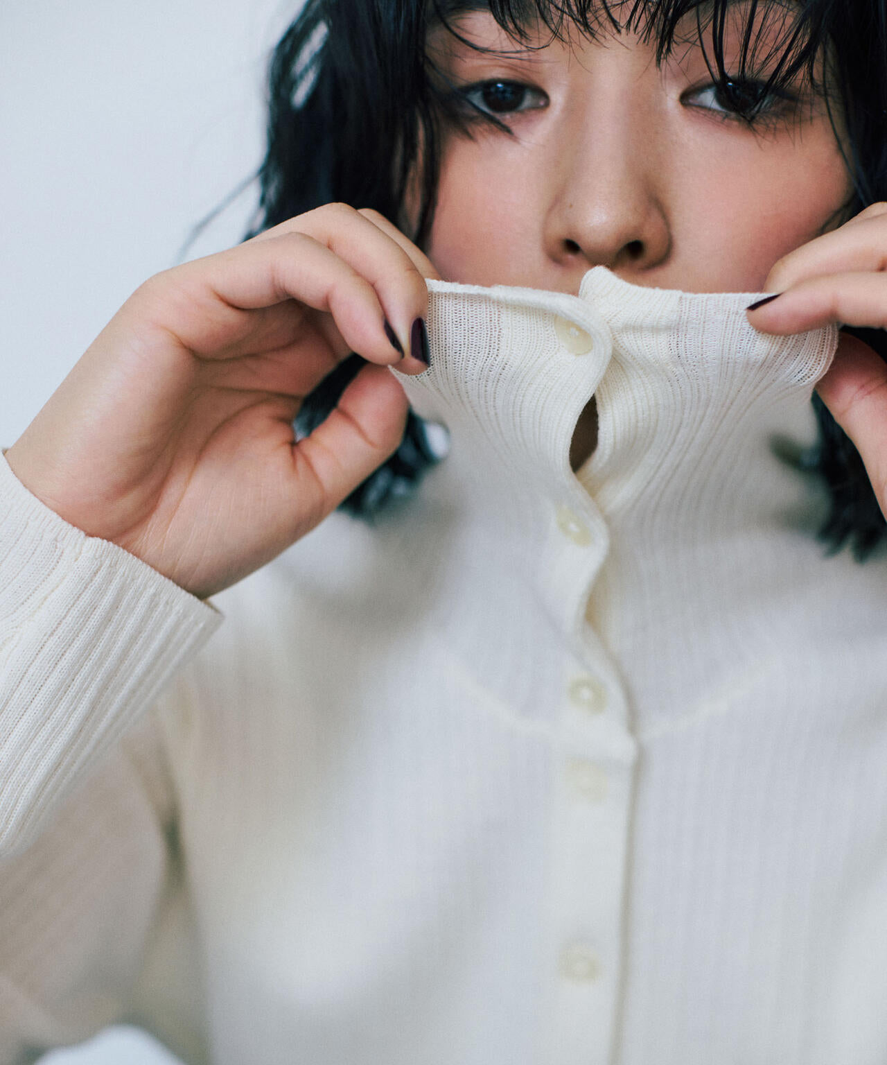 毛玉レスニット3wayリブタートルトップス | NANO universe（ナノ