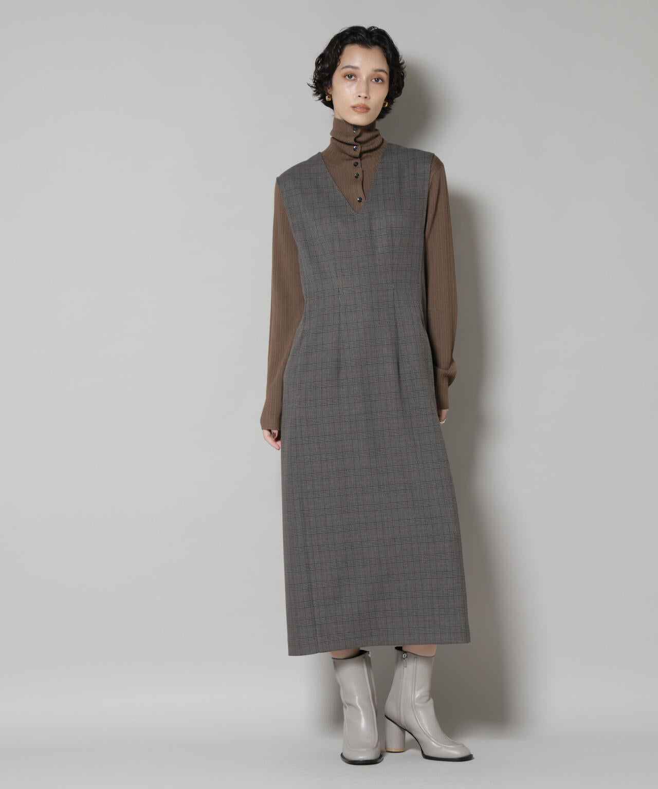 毛玉レスニット3wayリブタートルトップス | NANO universe（ナノ