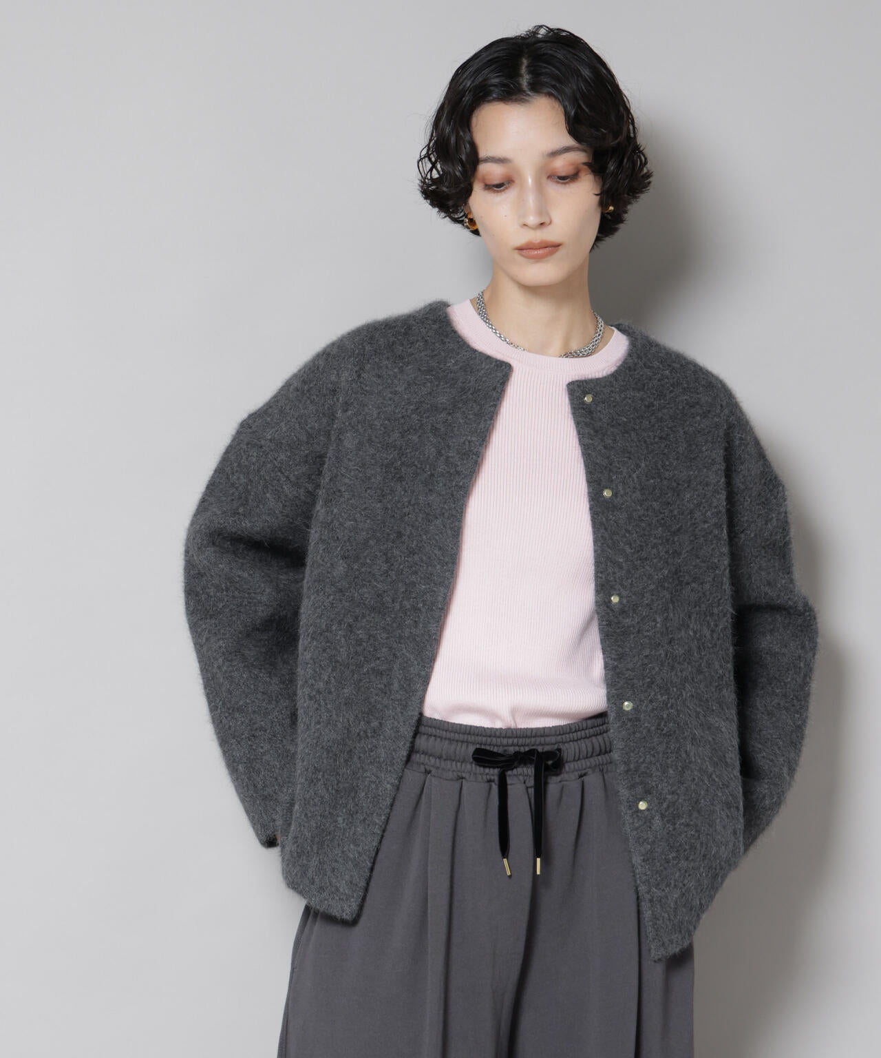 ウォッシャブルフォックス リバーニットジャケット　NANO universe ウォッシャブルフォックスリバーニットジャケット | NANO universe