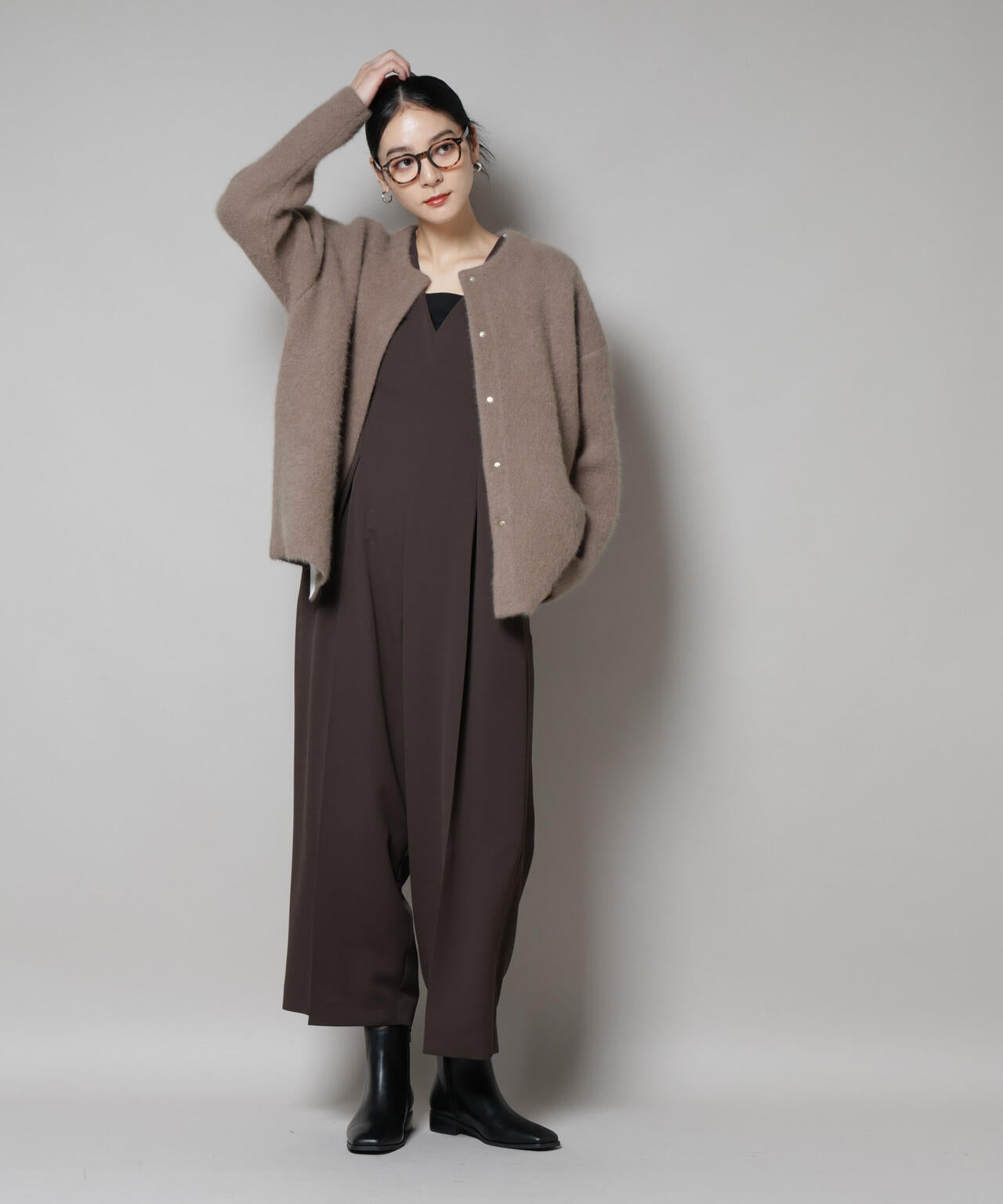 美品✨24AW✨ナノユニバース　ウォッシャブルフォックスリバーニットジャケット ウォッシャブル フォックス リバー ニット ジャケット