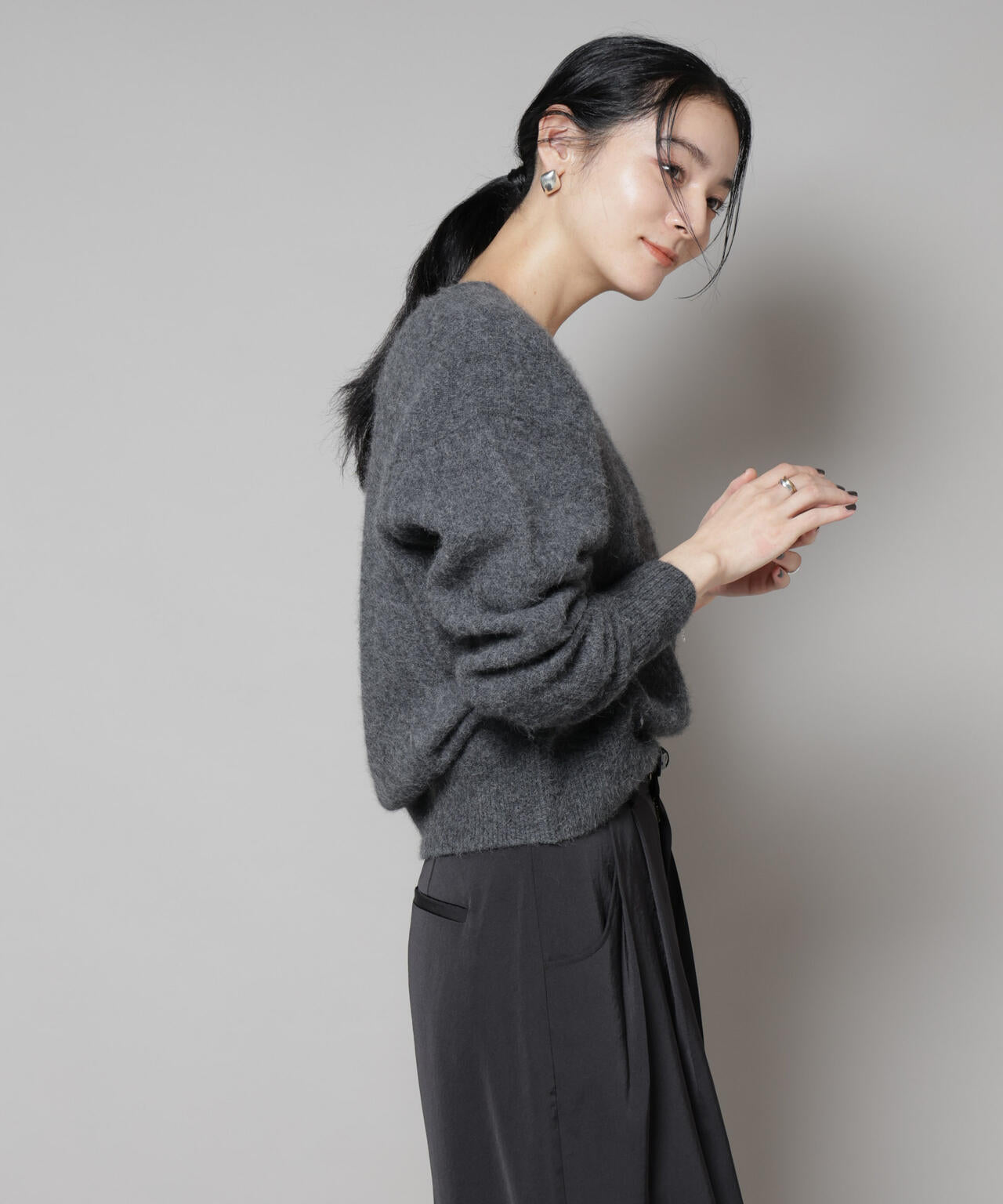 （よしーみさん専用）Nocta xNIKI ウォッシャブルフォックスVネックニットプルオーバー | NANO universe