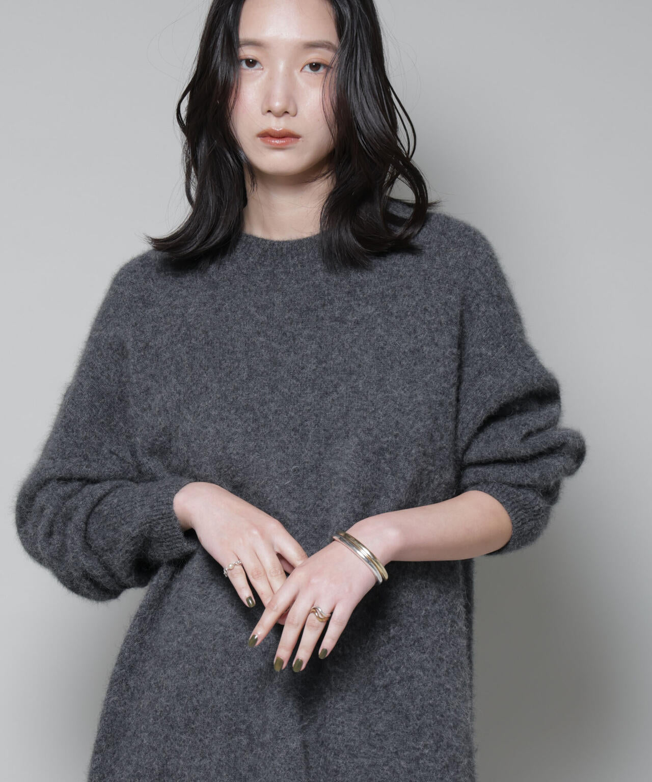 ウォッシャブルフォックスクルーワイドニットプルオーバー | NANO