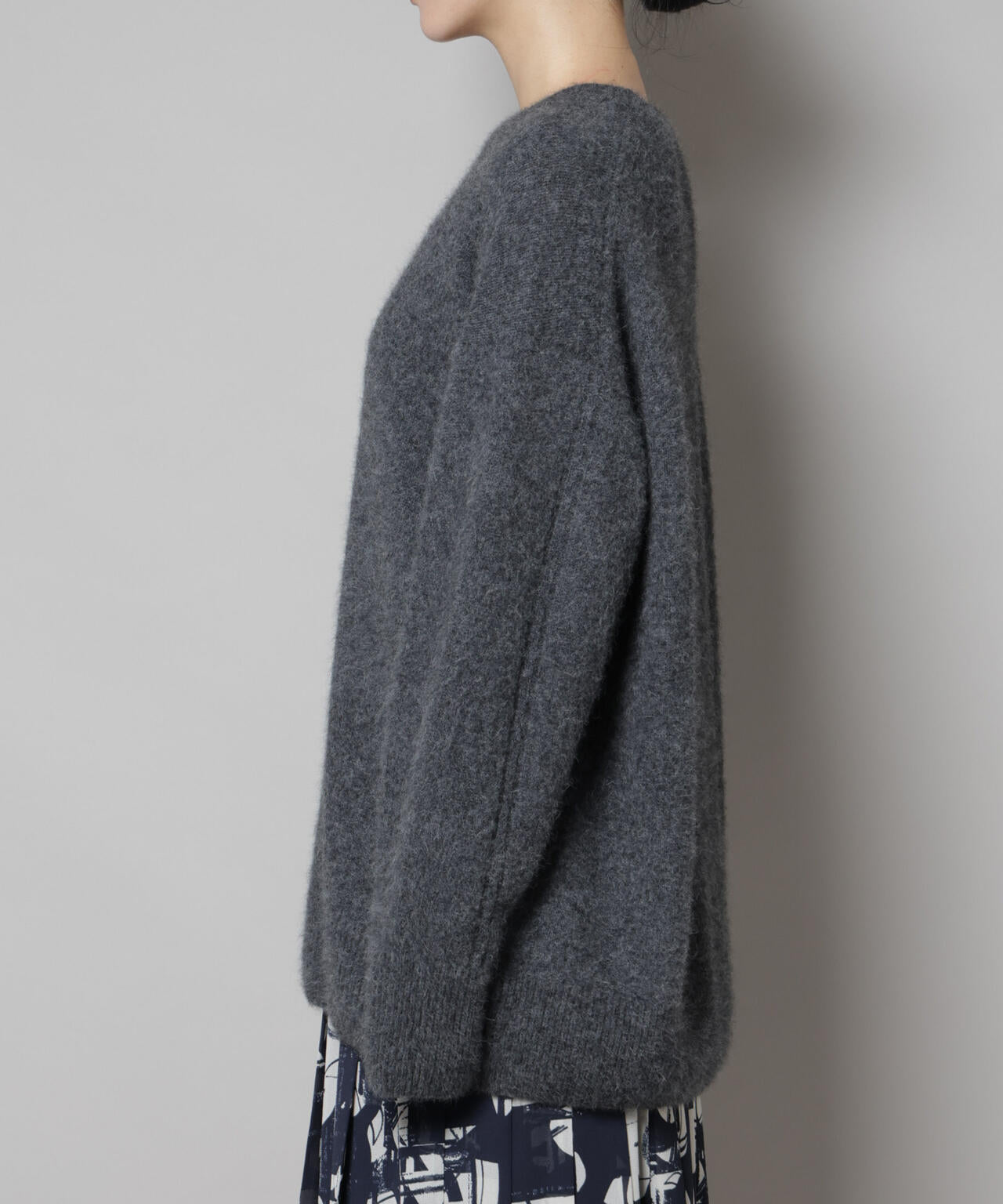 ウォッシャブルフォックスクルーワイドニットプルオーバー