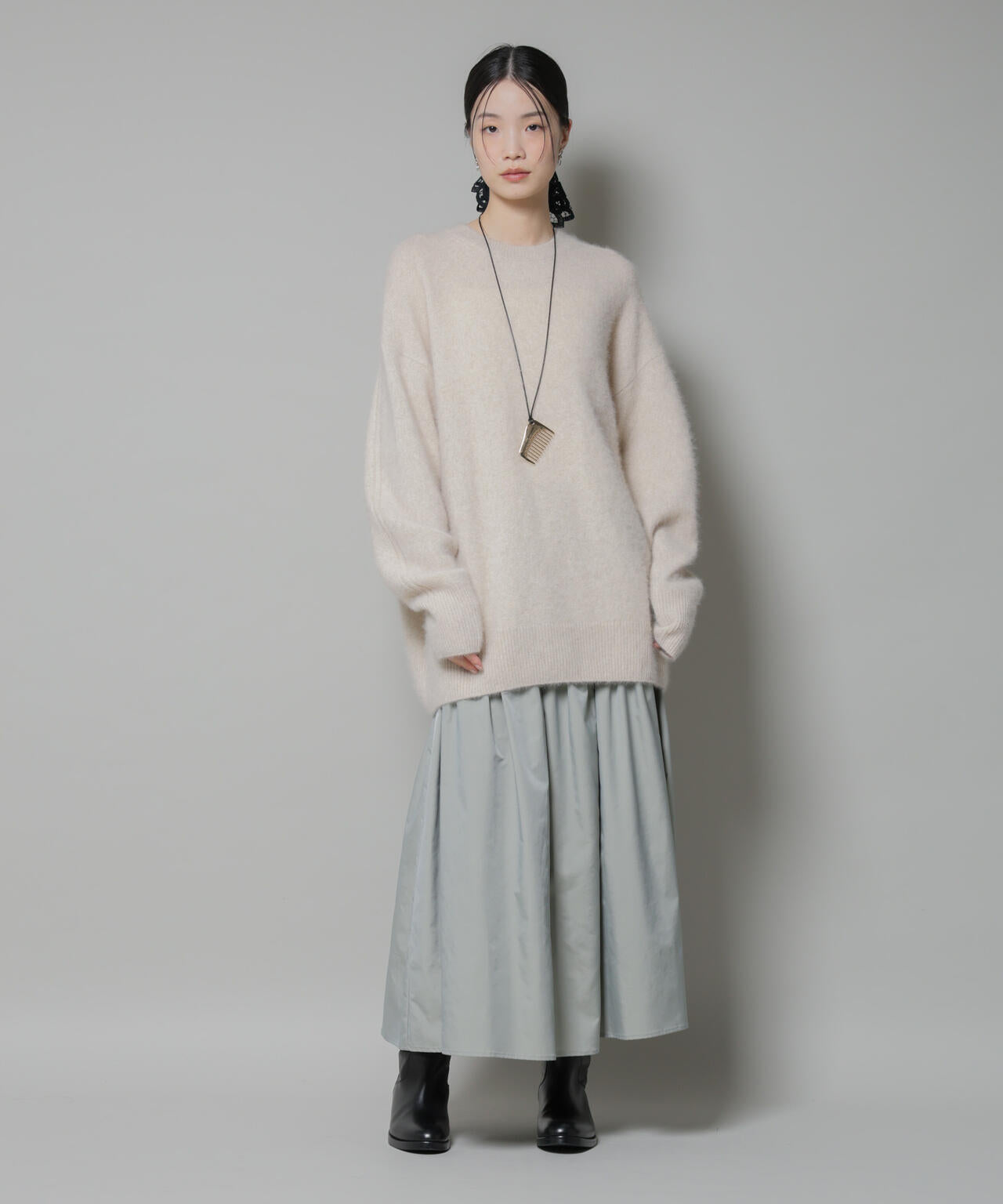 nagonstans ウォッシャブルニットボックスプルオーバー 24SS nagonstans ウォッシャブルニットボックスプルオーバー 24SS