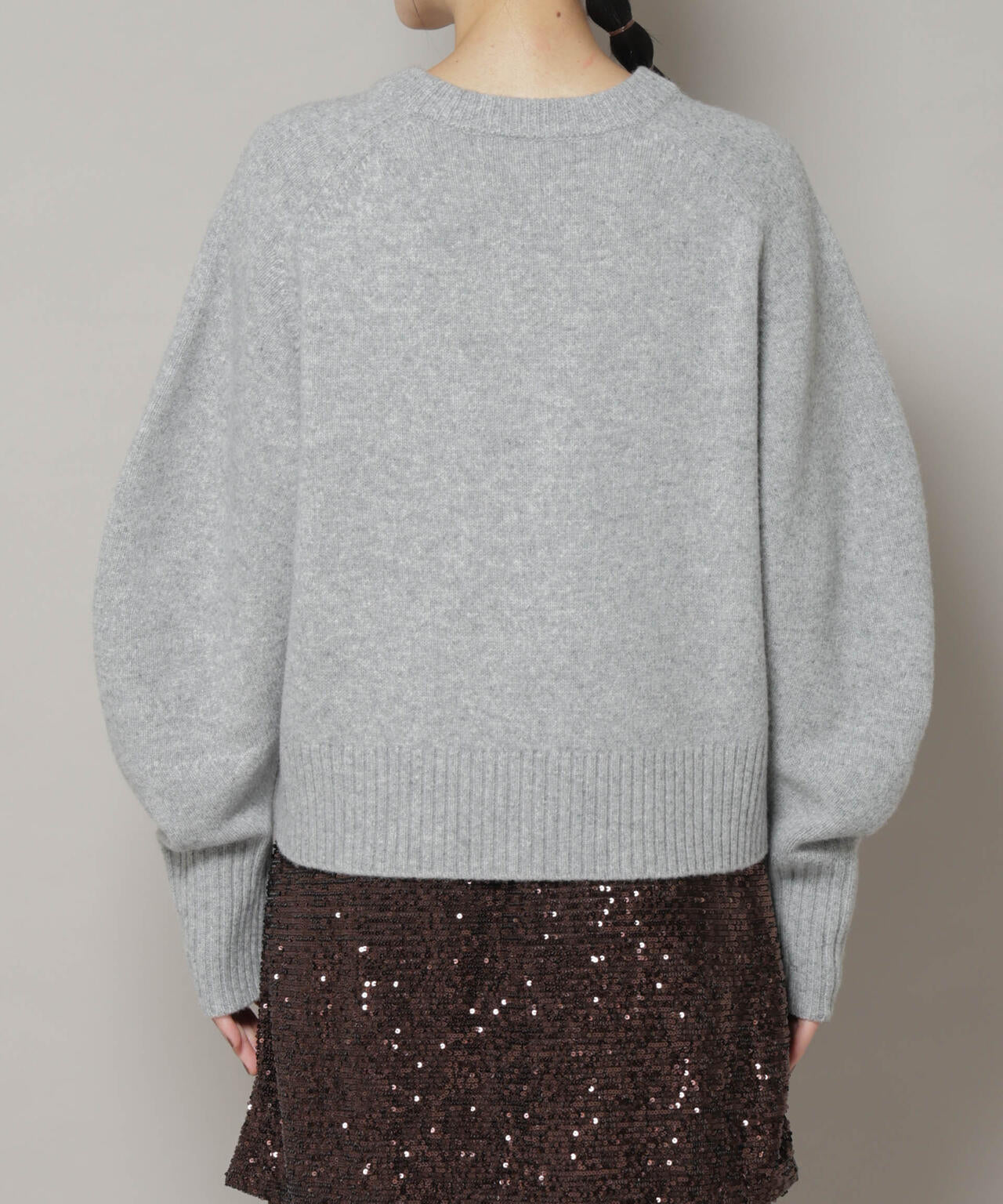 AQUAウールカシミヤクルーネックニットプルオーバー | NANO universe