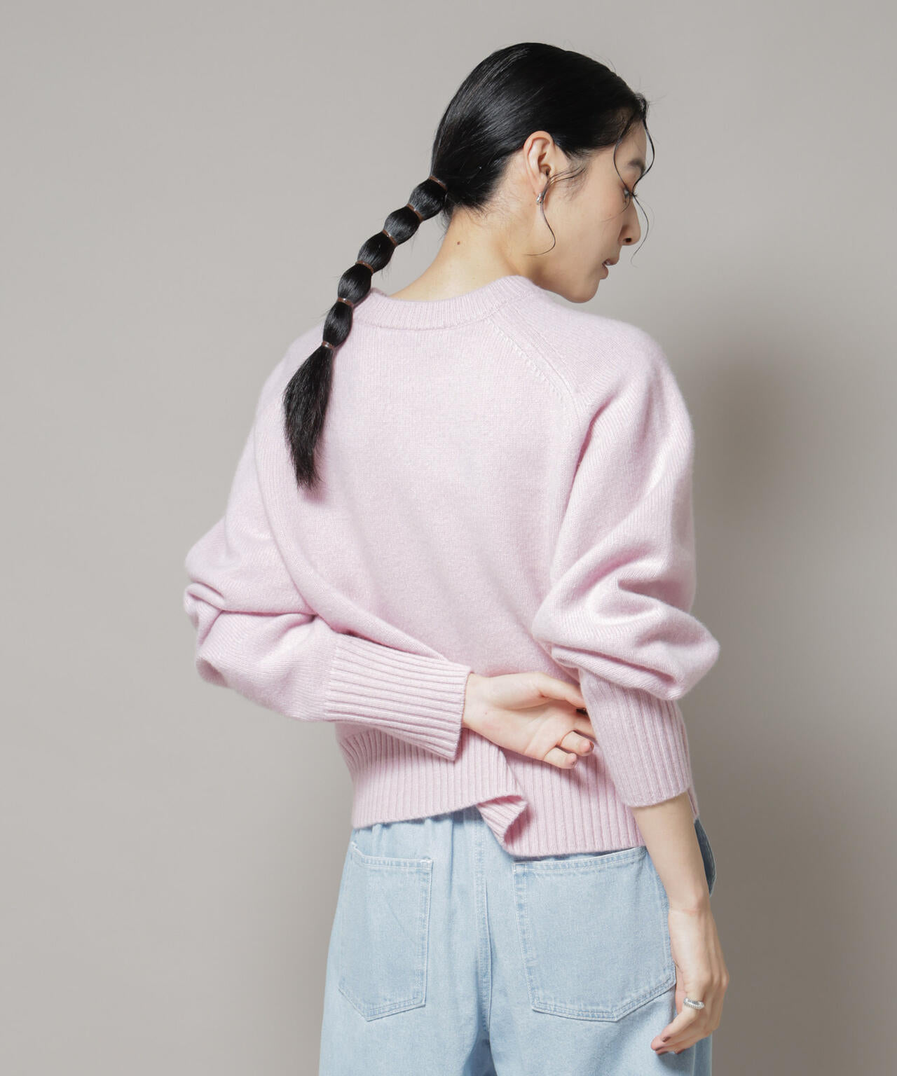 AQUAウールカシミヤクルーネックニットプルオーバー | NANO universe