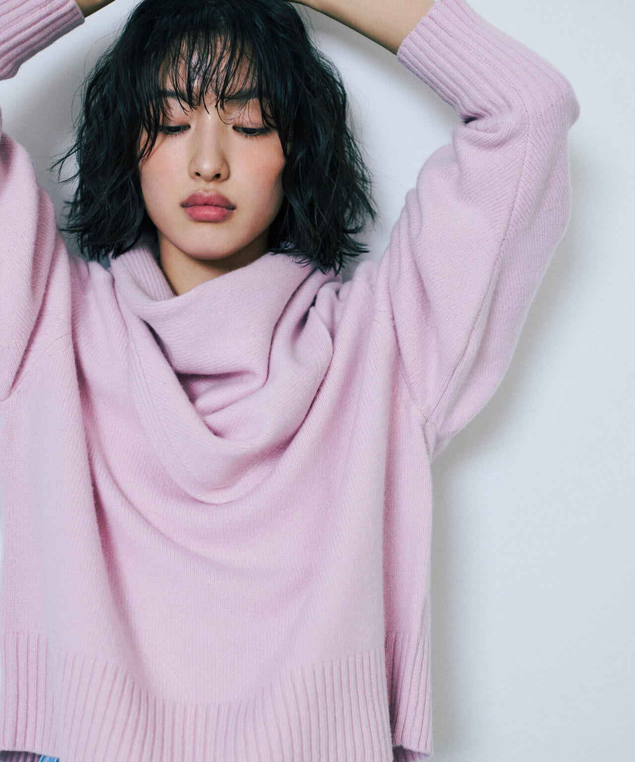 AQUAウールカシミヤクルーネックニットプルオーバー | NANO universe