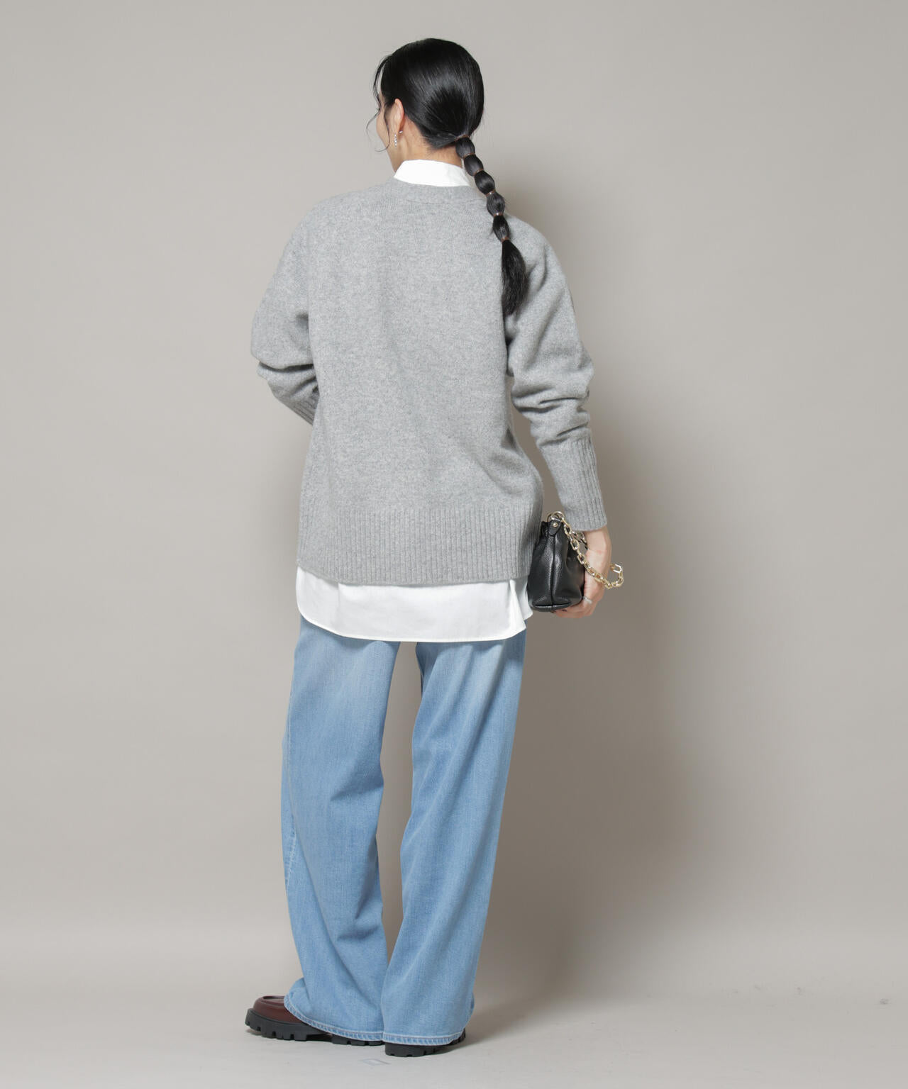 AQUAウールカシミヤVネックカーディガン | NANO universe（ナノ