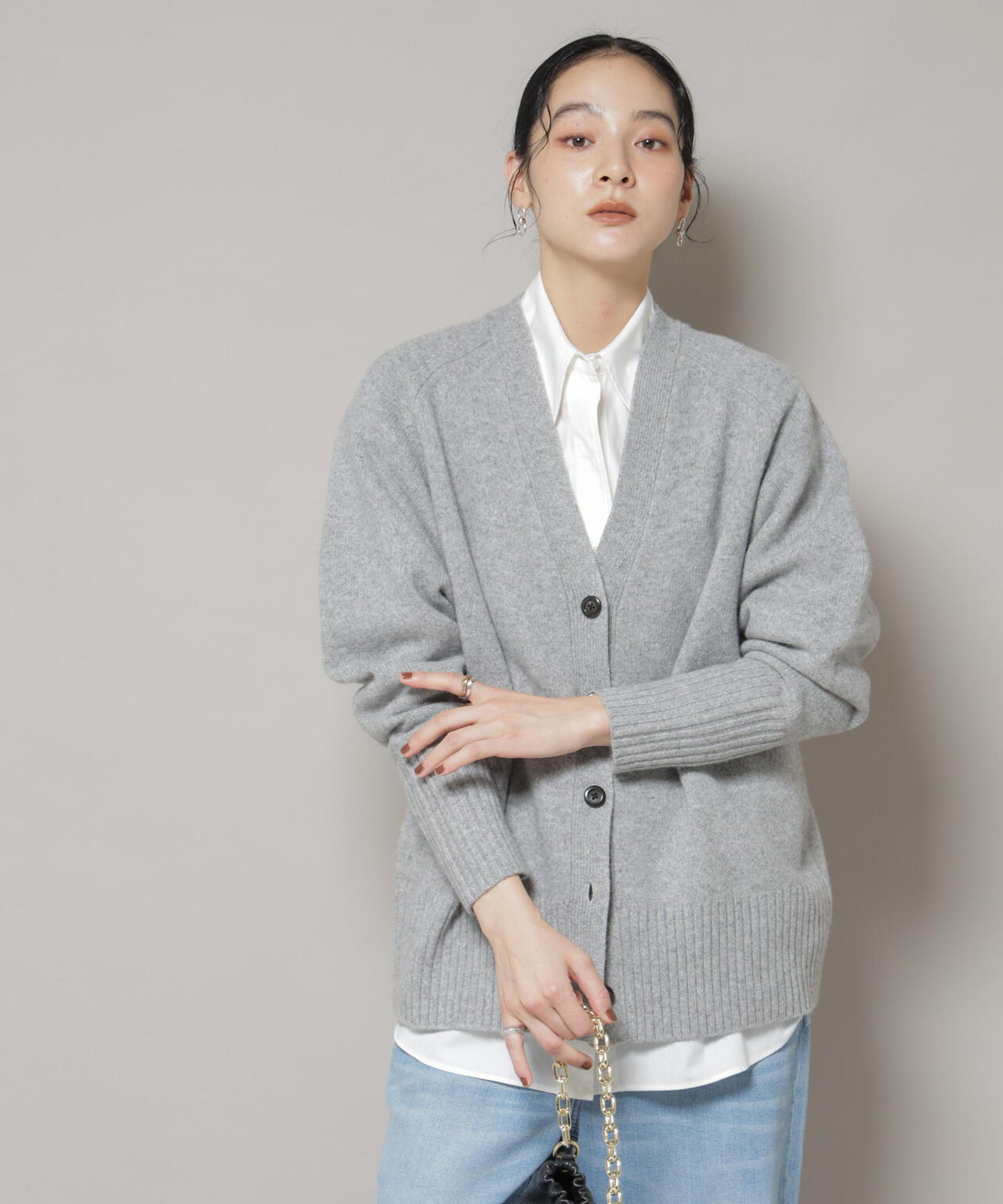 カーディガンうな様 NANO universe｜WEB限定 モヘヤライク畦編みカーディガン | Rakuten