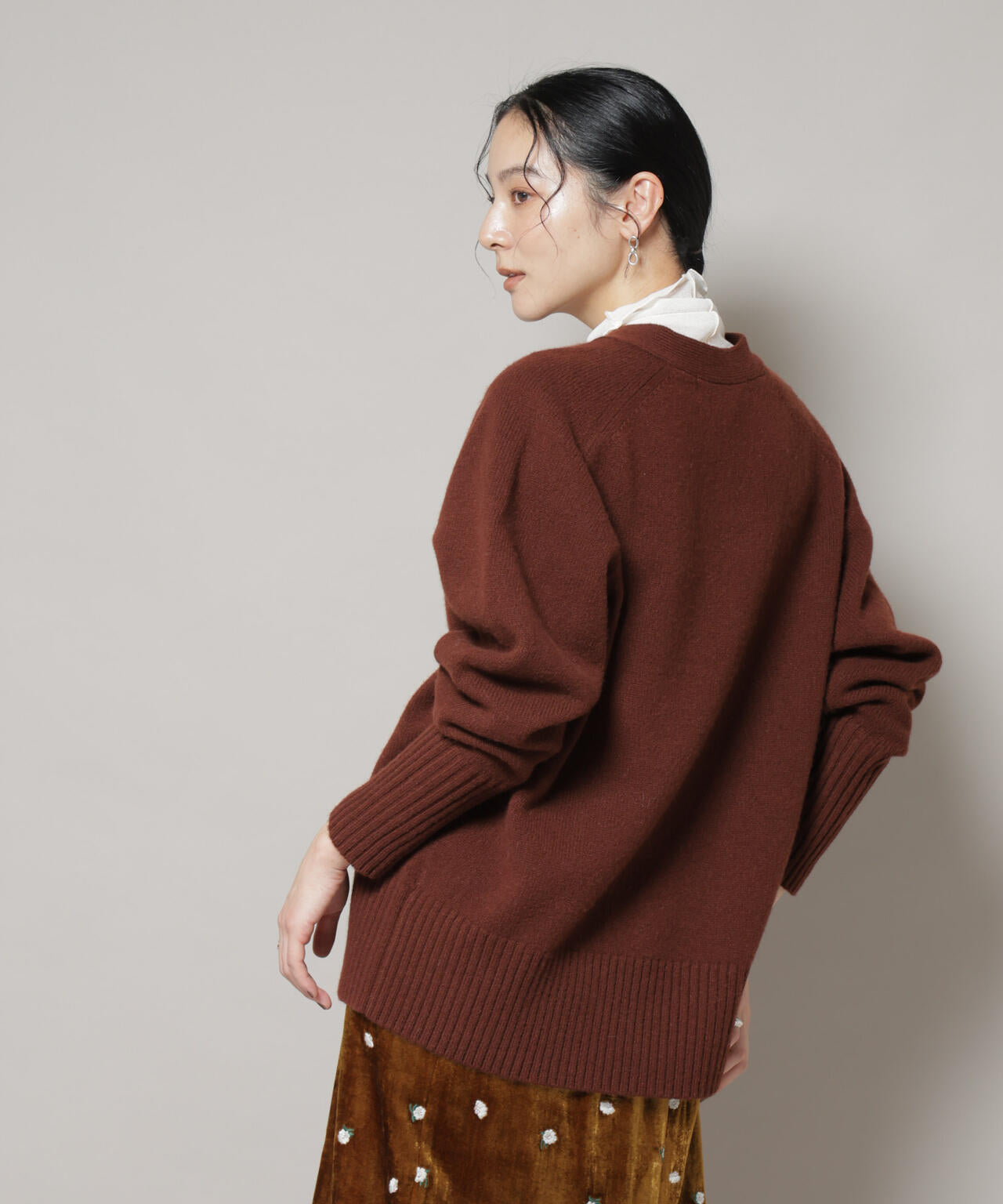 AQUAウールカシミヤVネックカーディガン | NANO universe（ナノ