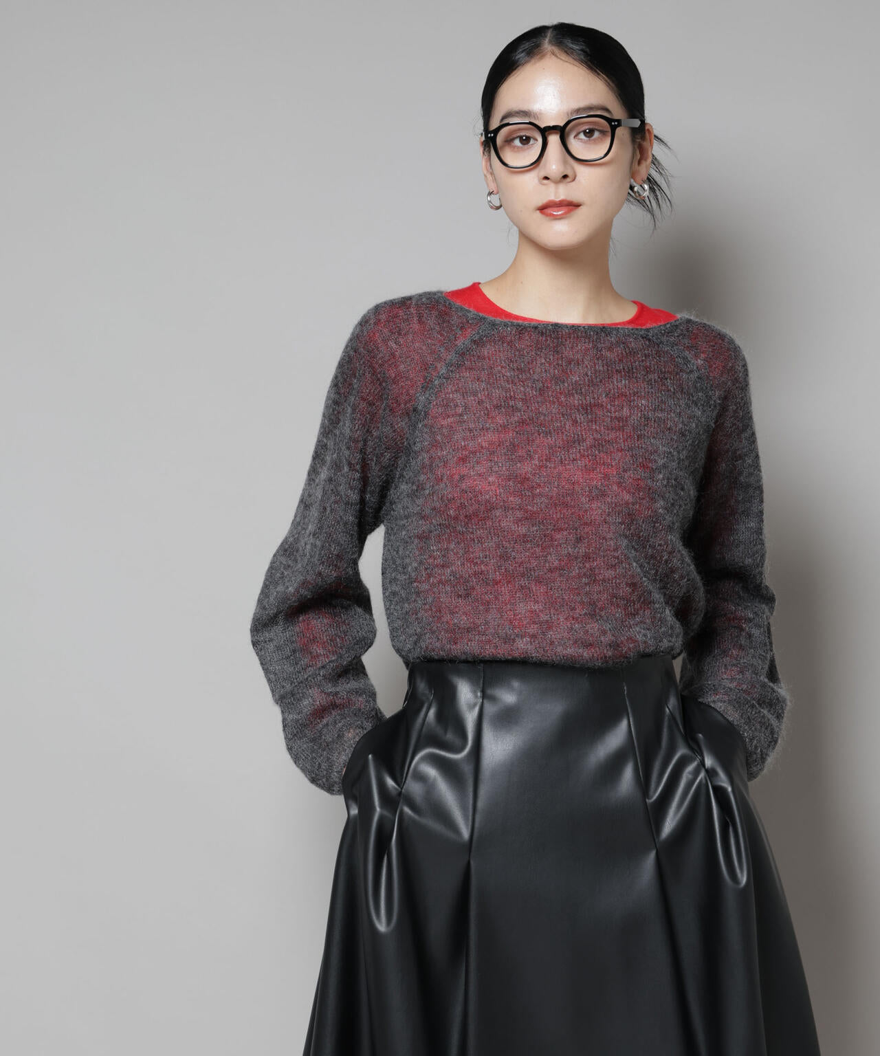 モヘヤ混天竺シアーニット