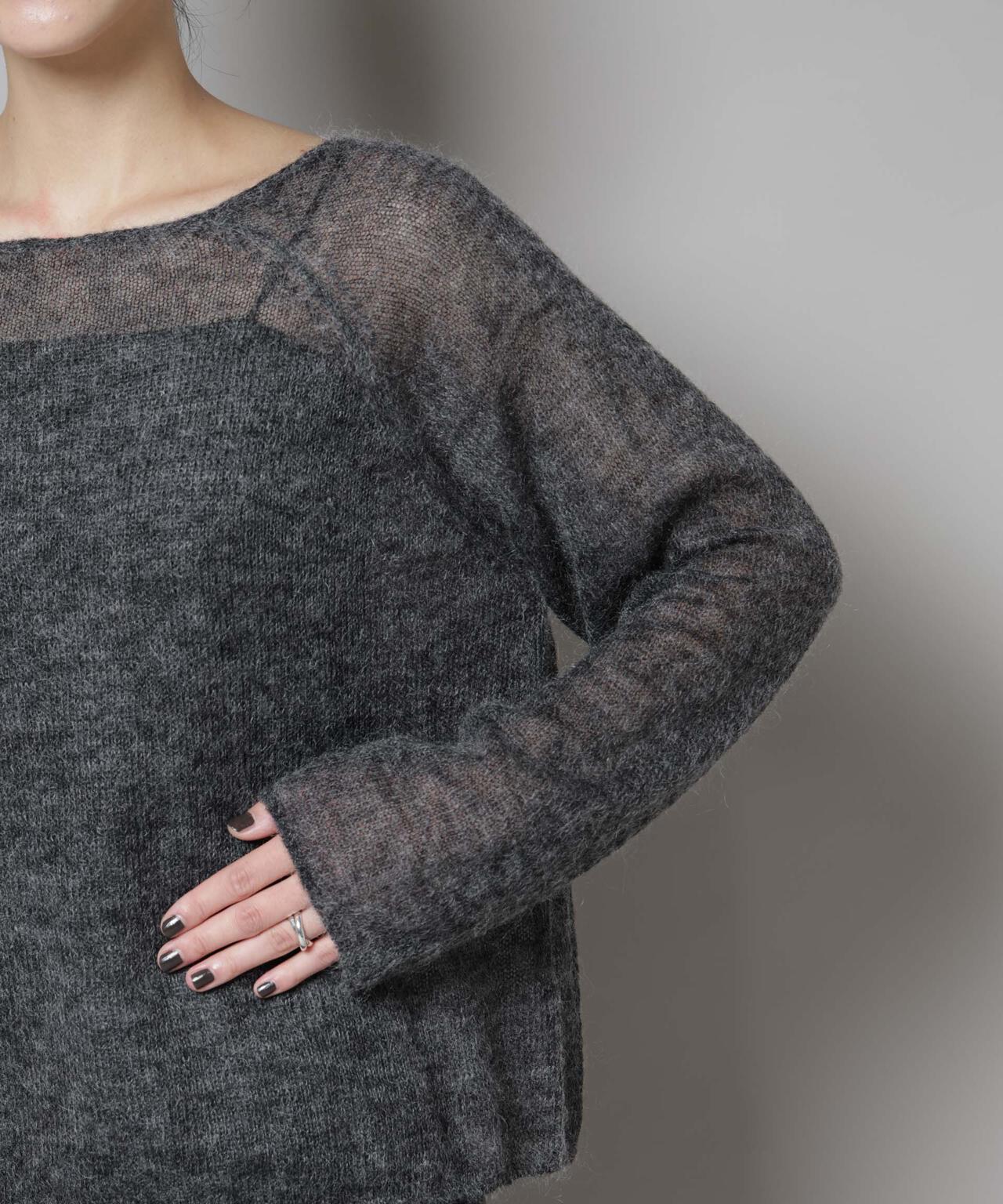 モヘヤ混天竺シアーニット